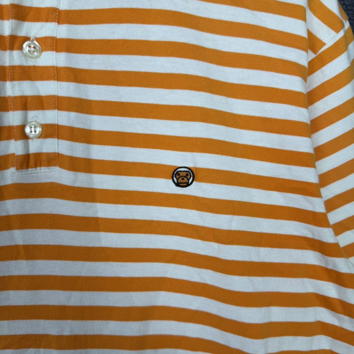 Bape BABY MILO by A BATHING APE Striped Polo Shirt Size US L / EU 52-54 / 3 - 2 Thumbnail
