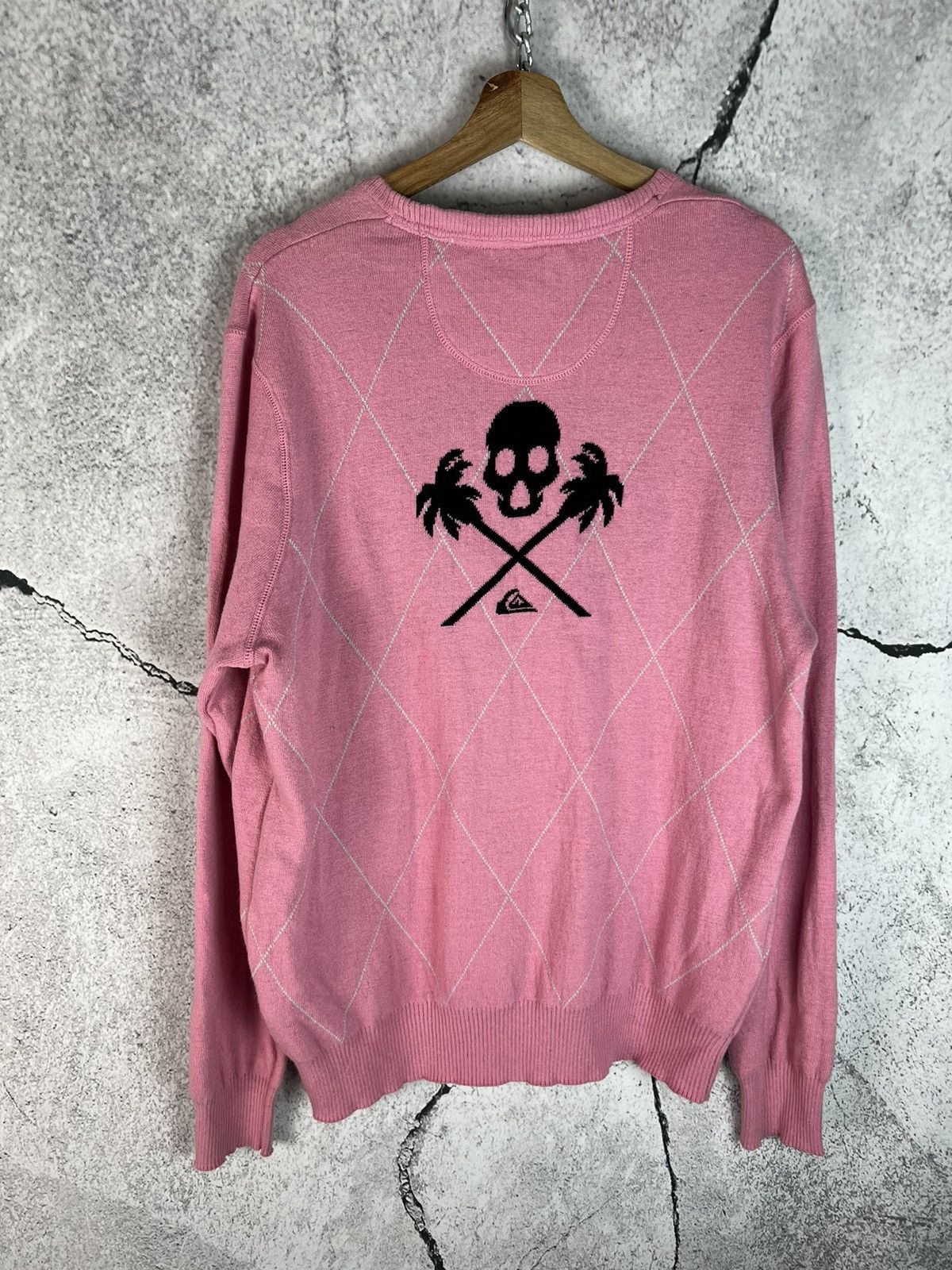 Quiksilver × Vintage Vintage 00s Quiksilver Skull Skate Sweater Y2K Size US XL / EU 56 / 4 - 1 Thumbnail