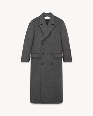 Saint Laurent Paris 💥$8.6K VALUE💥Oversized Coat in Wool Grey Size US L / EU 52-54 / 3 - 1 Thumbnail