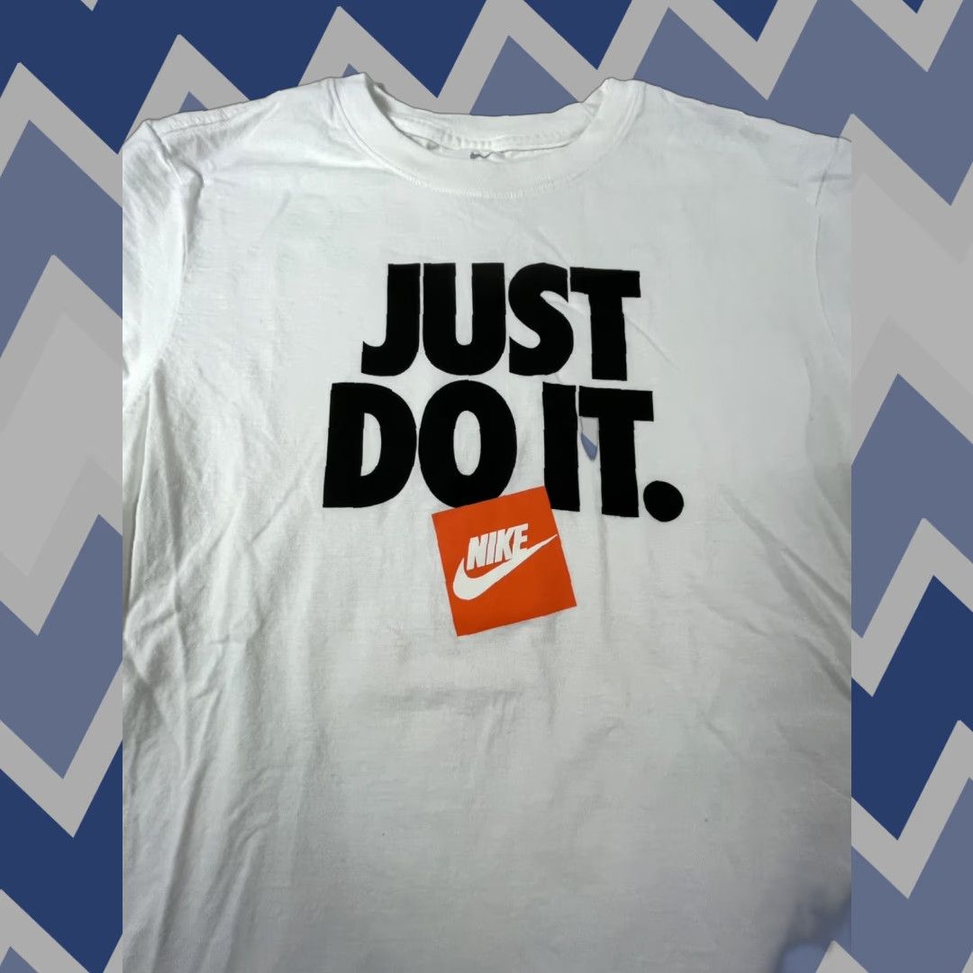 Nike Nike Swoosh White Tee Shirt M Men T-Shirt JUST DO IT EUC Size US M / EU 48-50 / 2 - 1 Thumbnail