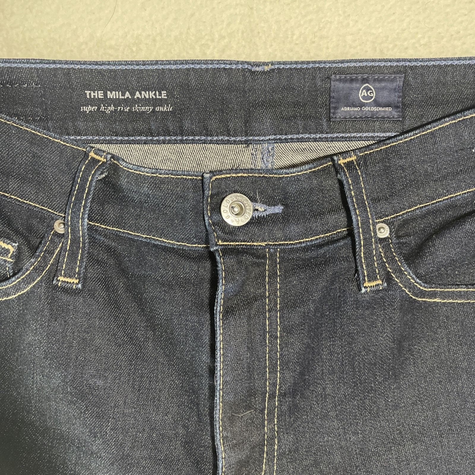 AG Adriano Goldschmied AG 28R The Mila Ankle Super High-Rise Skinny Women Jeans Size 28" / US 6 / IT 42 - 2 Thumbnail