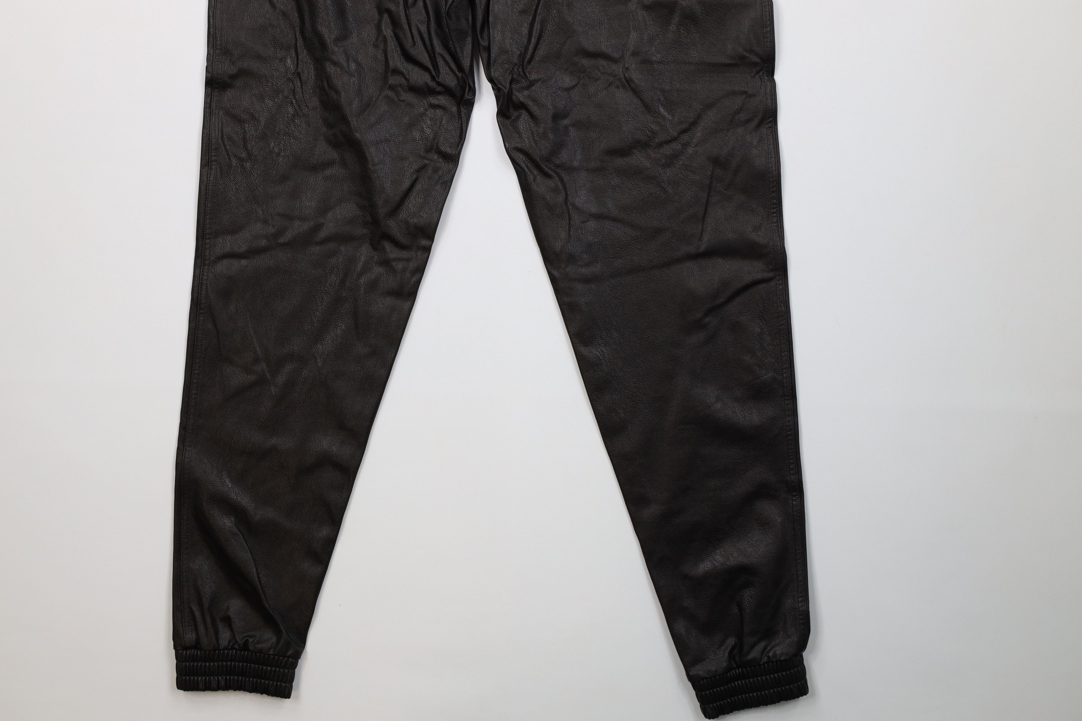 Vintage Spanx Faux Leather Like Joggers Pants Black Noir Cuffed Size 28" / US 6 / IT 42 - 10 Thumbnail