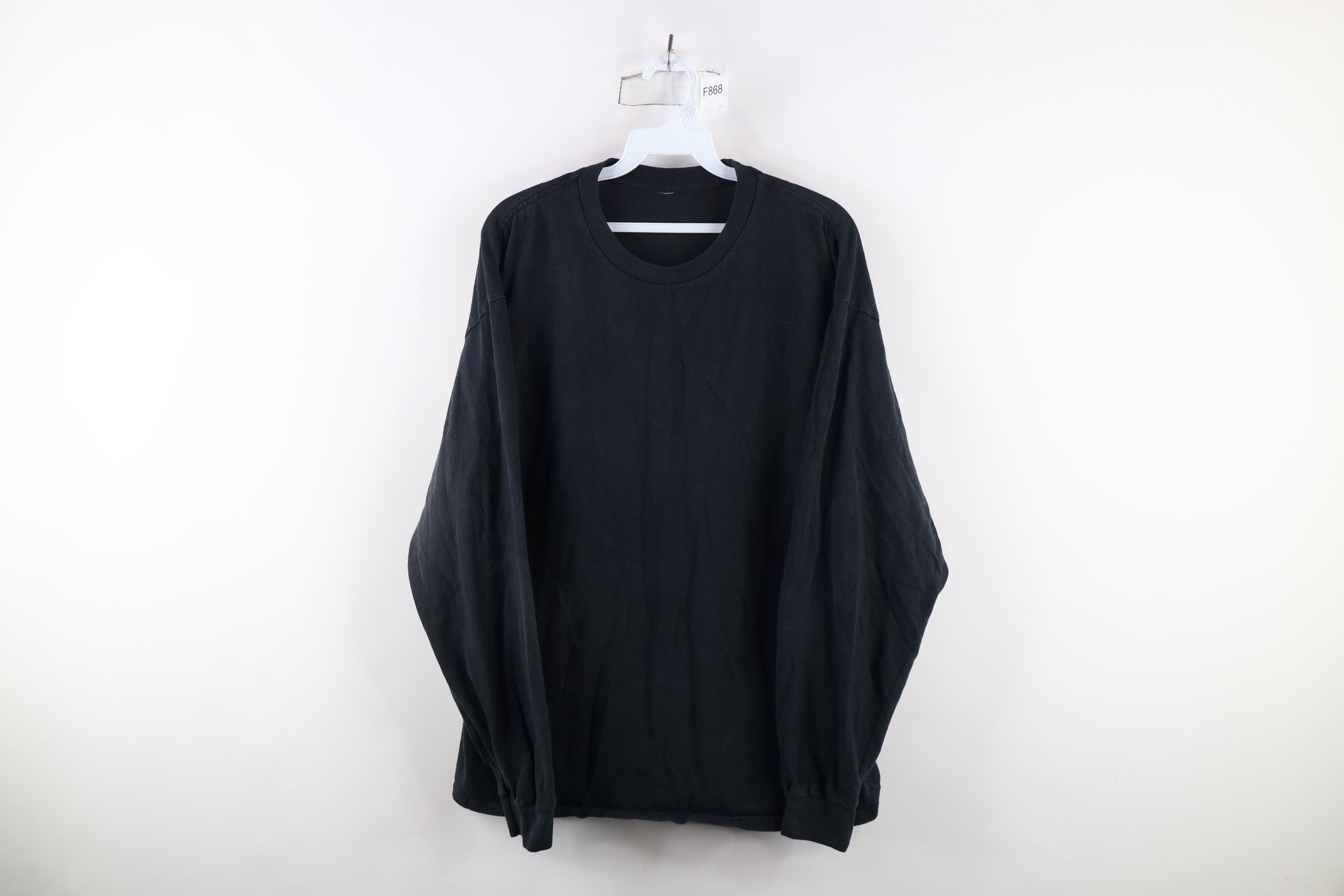 Vintage Vintage 90s Streetwear Long Sleeve T-Shirt Black Cotton Size US L / EU 52-54 / 3 - 1 Thumbnail