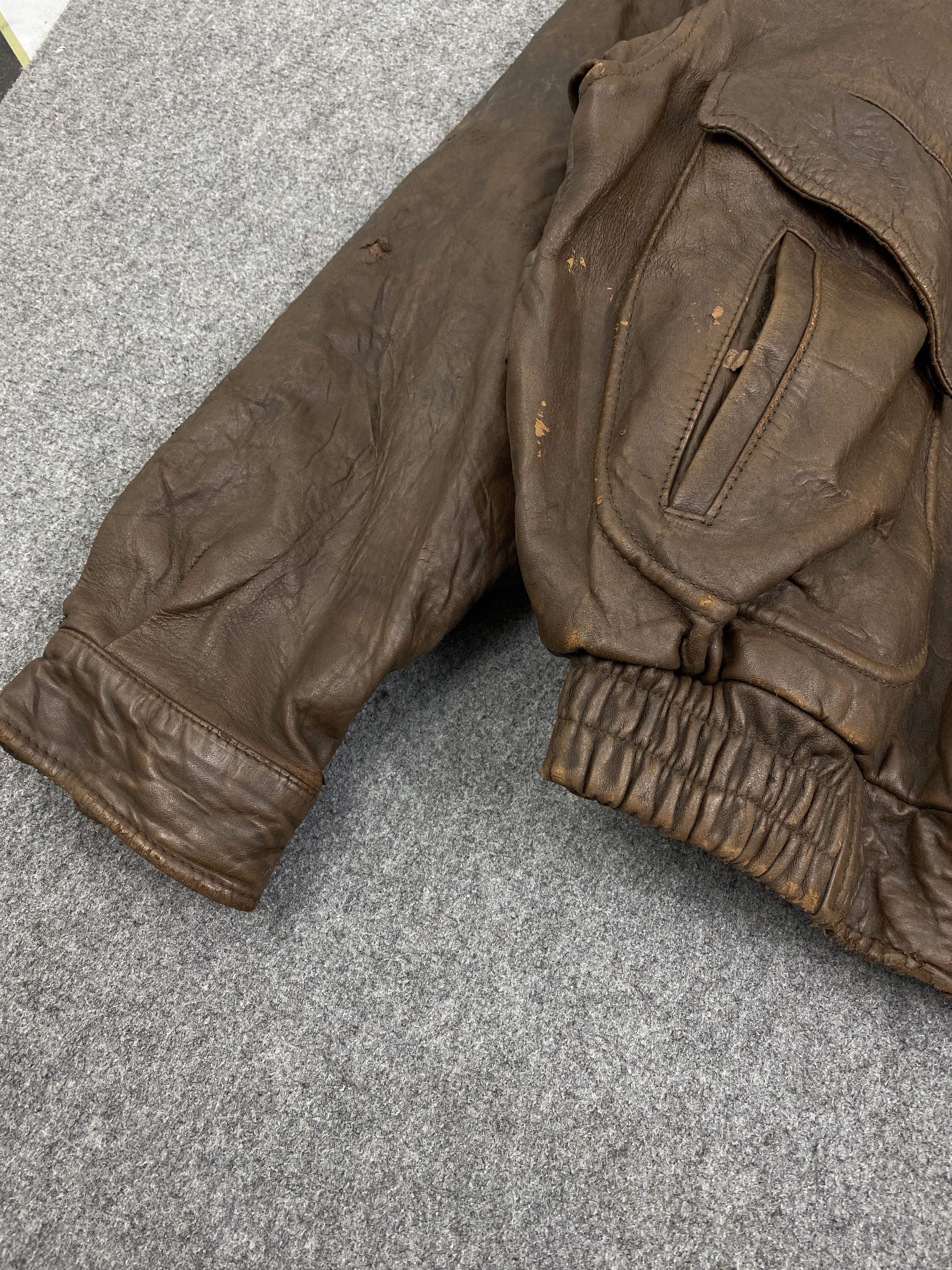 Genuine Leather Vintage Sub-Urban Japan Made Flight Leather Jacket J1996 Size US XL / EU 56 / 4 - 11 Thumbnail