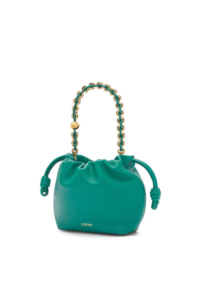 Loewe o1in1g0426 Size: OS/ Mini Flamenco Purse Bag Emerald Green Size ONE SIZE - 7 Thumbnail
