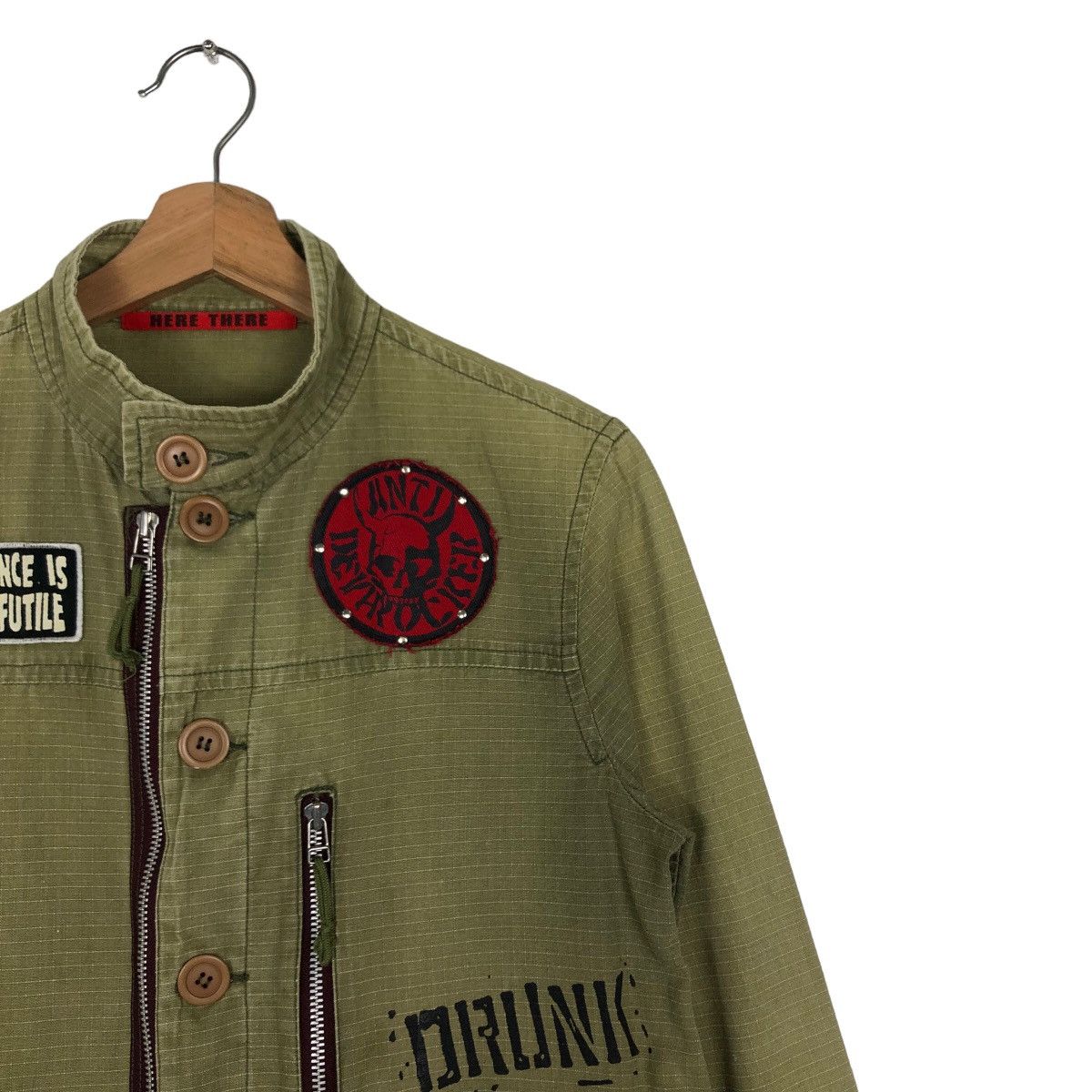 Japanese Brand 🔥Here There Chore Jacket Punk Design Distressed Style Size US M / EU 48-50 / 2 - 6 Thumbnail