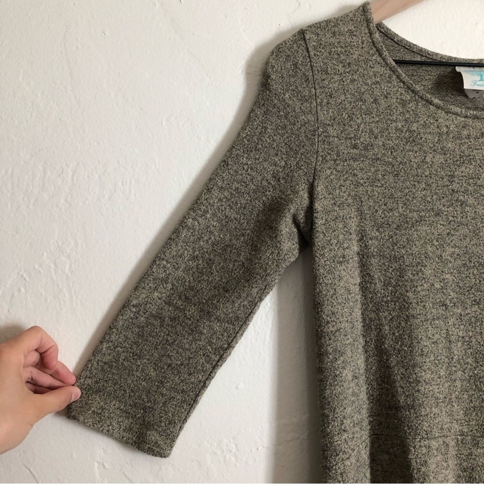 Other Freeloader Knit Brown Gray Lightweight Sweater Dress Size M / US 6-8 / IT 42-44 - 7 Thumbnail
