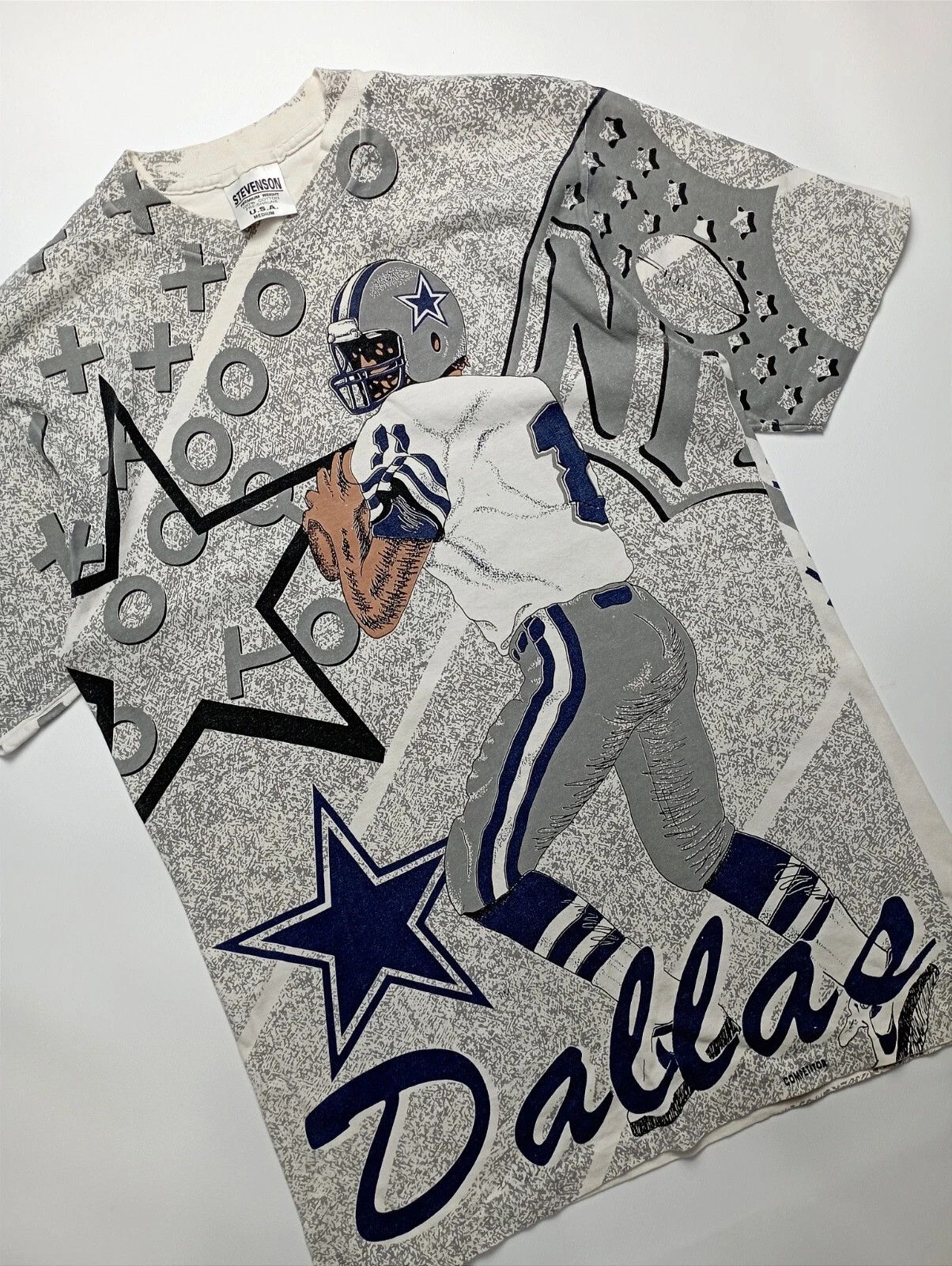 Stevenson Overall Co. Dallas Cowboys Stevenson Vintage T-Shirt Big Logo 1992–1993 Size US S / EU 44-46 / 1 - 4 Thumbnail