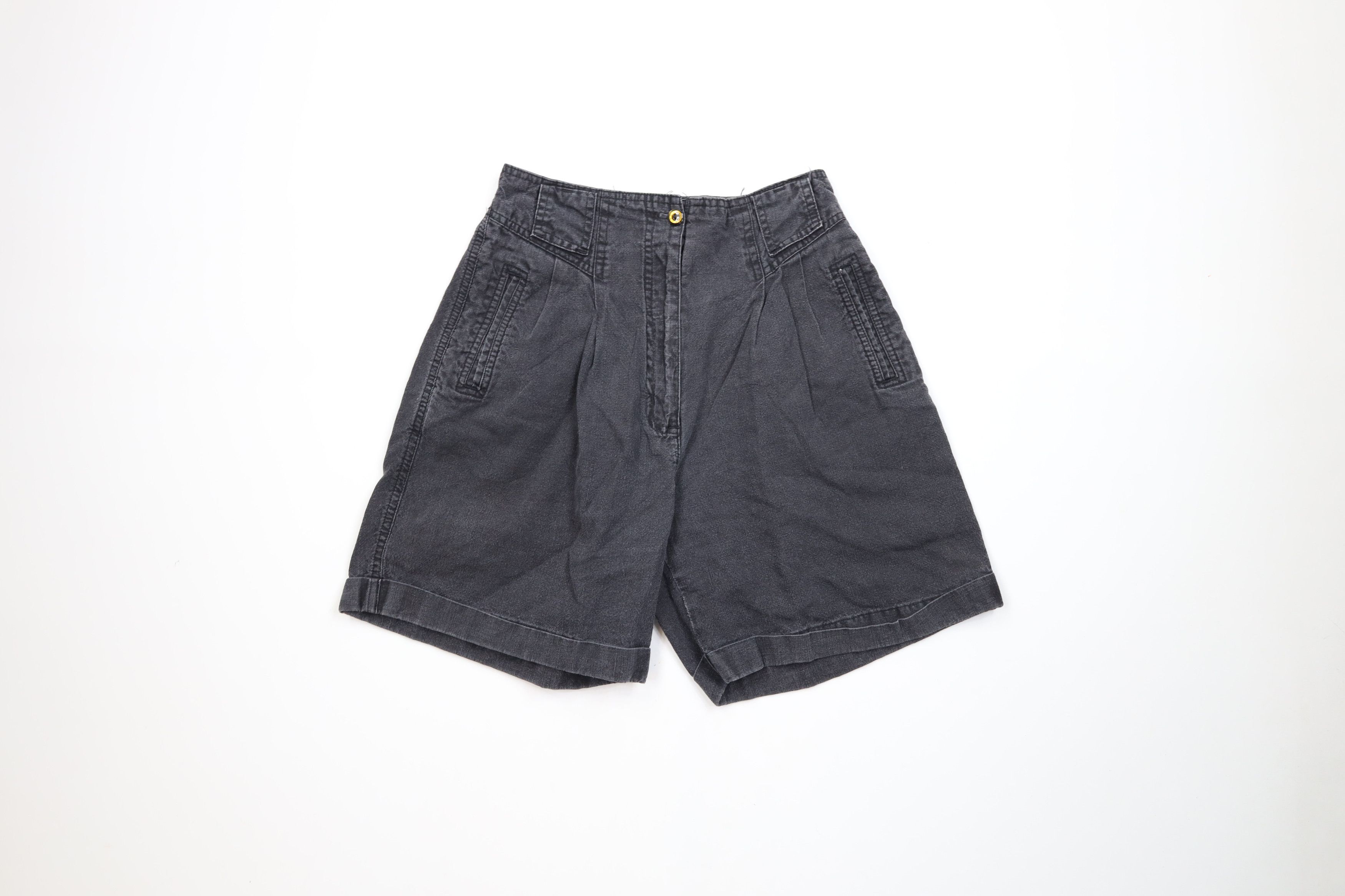Vintage Vintage 80s 90s Streetwear Cuffed Bermuda Shorts Black Size 30" / US 8 / IT 44 - 1 Thumbnail