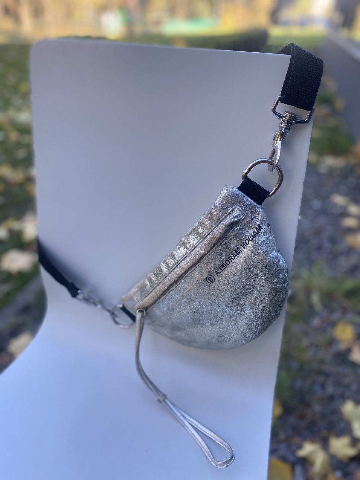 Maison Margiela MAISON MARGIELA TWO COMPARTMENT BUM BAG - SILVER Size ONE SIZE - 1 Thumbnail