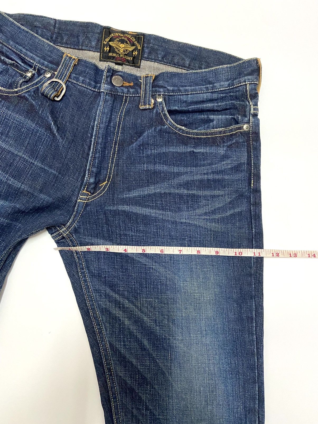 Japanese Brand SKULL FLIGHT SS BOOTCUT JEANS Size US 33 - 19 Thumbnail