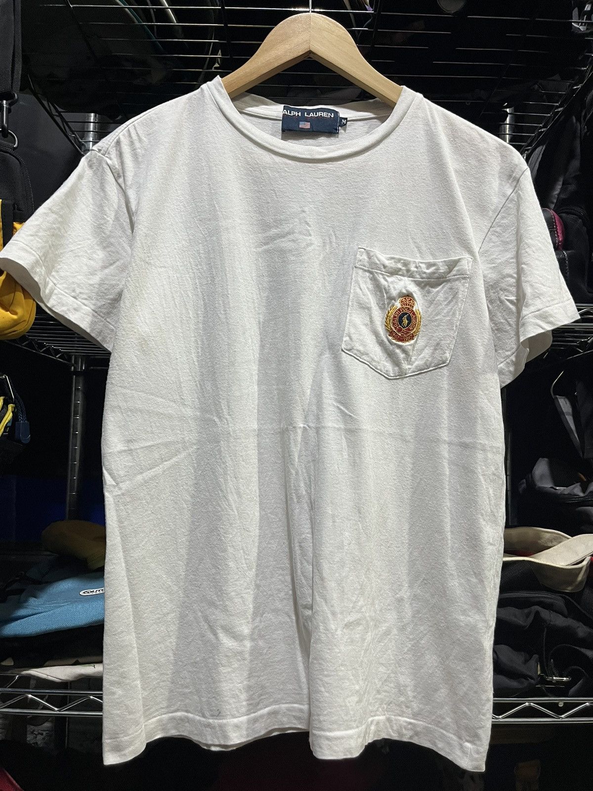 Polo Ralph Lauren Polo Ralph Lauren Crest Logo Pocket Tee 90s Size US M / EU 48-50 / 2 - 1 Thumbnail