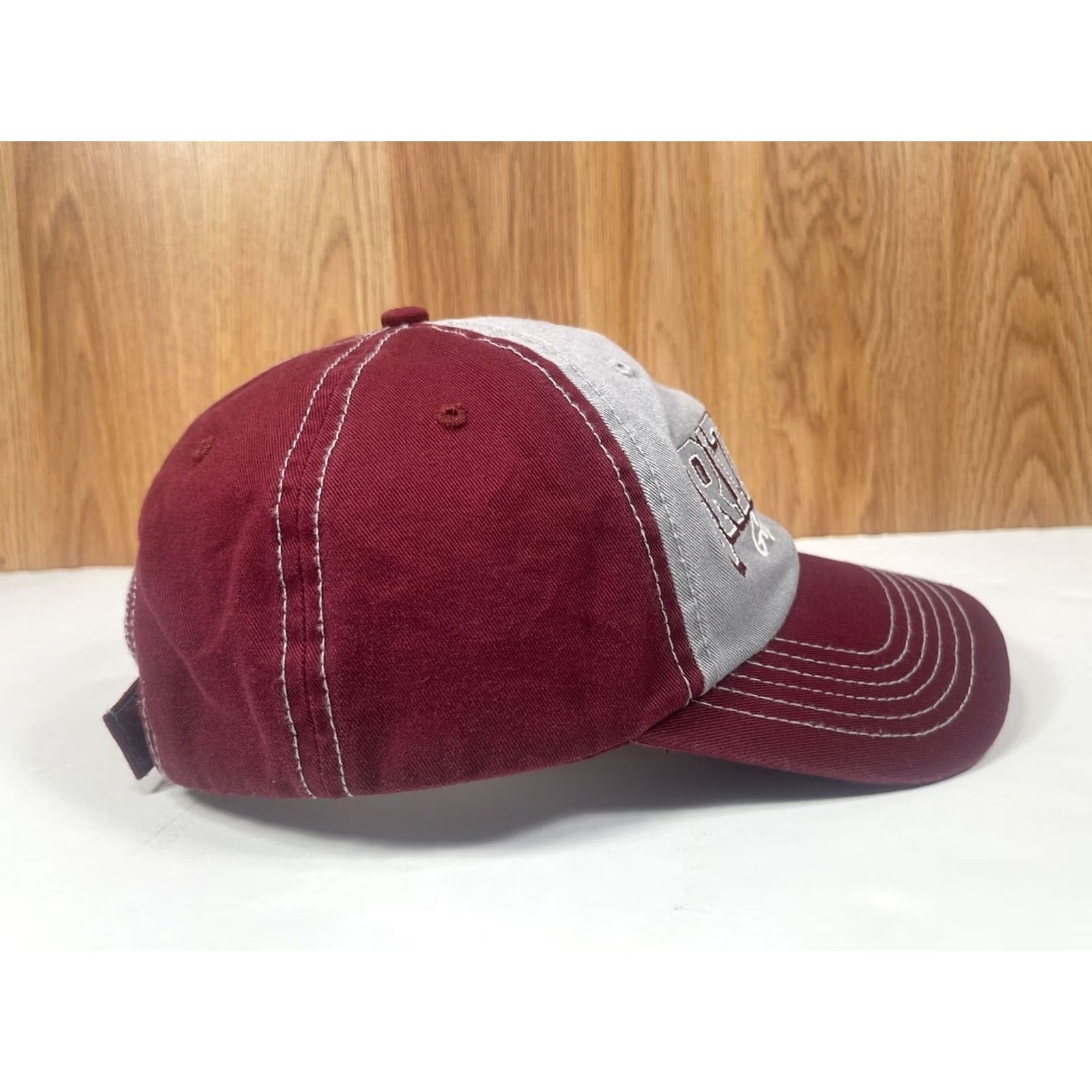 Vintage Goffstown Grizzlies Baseball Hat Cap Maroon Gray Adjustable StrapBack Men Baseball Cap Mens Size ONE SIZE - 6 Thumbnail