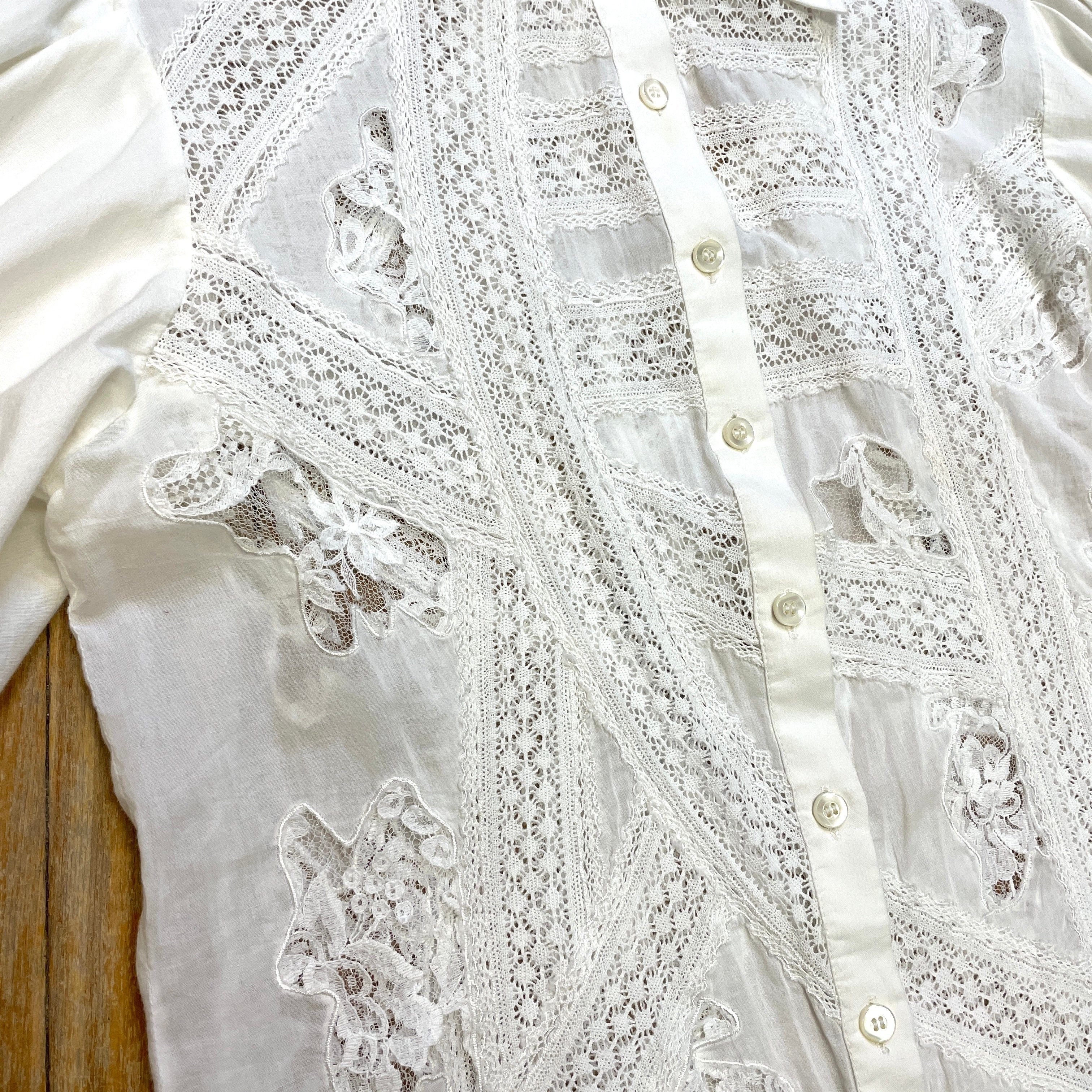 Oscar De La Renta Gorgeous Oscar De La Renta Spring '10 Vintage Designer Lace Blouse Size M Size M / US 6-8 / IT 42-44 - 5 Thumbnail