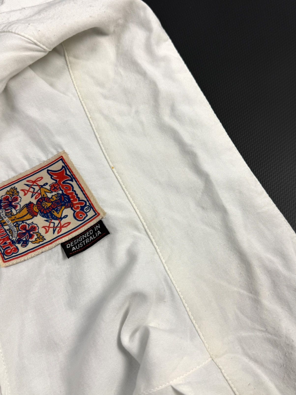 Mambo 90s Mambo Vintage Button Up Shirt White Flame Print Y2K Size US L / EU 52-54 / 3 - 19 Thumbnail