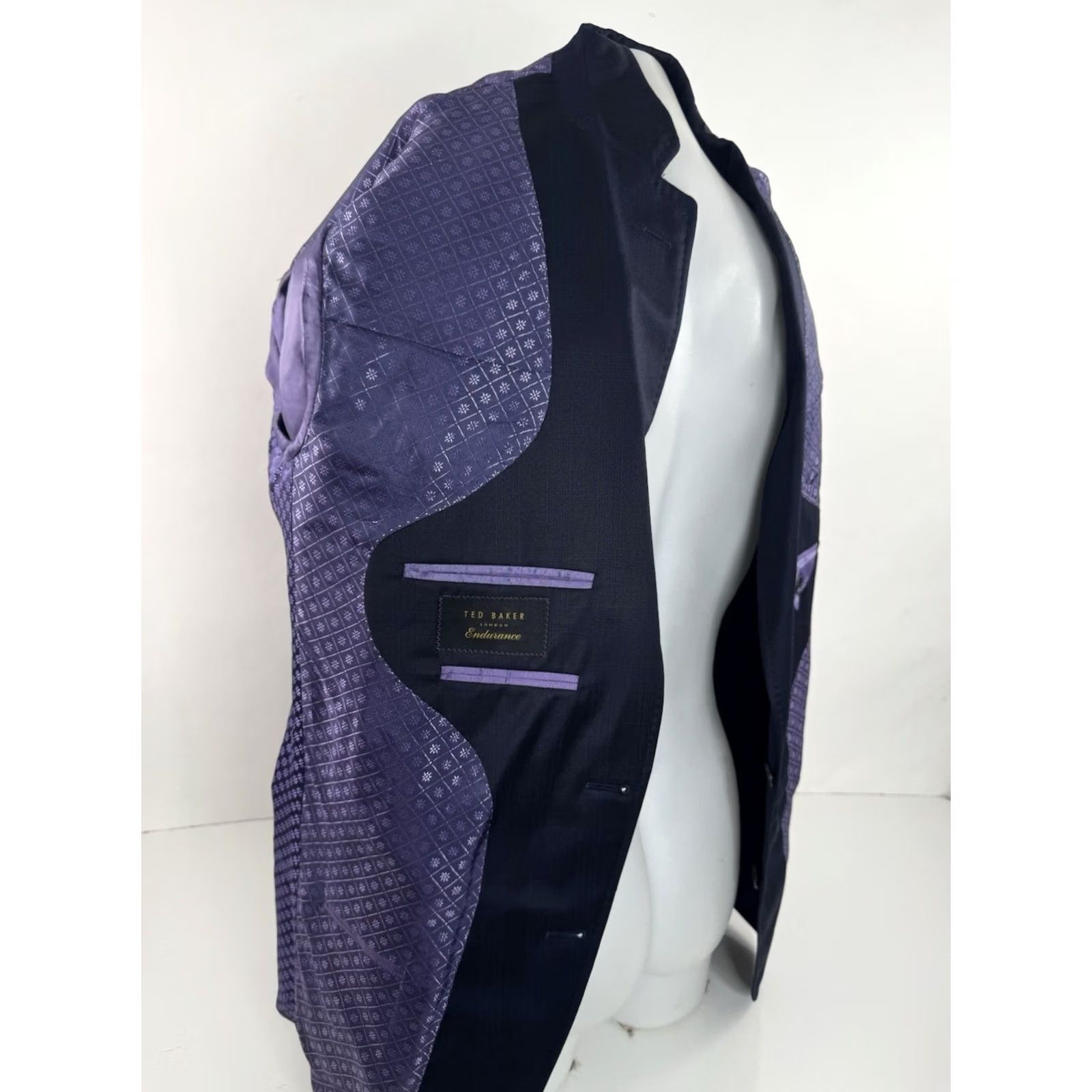 Ted Baker TED BAKER London Blazer Mens Wool Plaid ENDURANCE - JONES 44 (46) R EXCELLENT Size 44R - 7 Thumbnail
