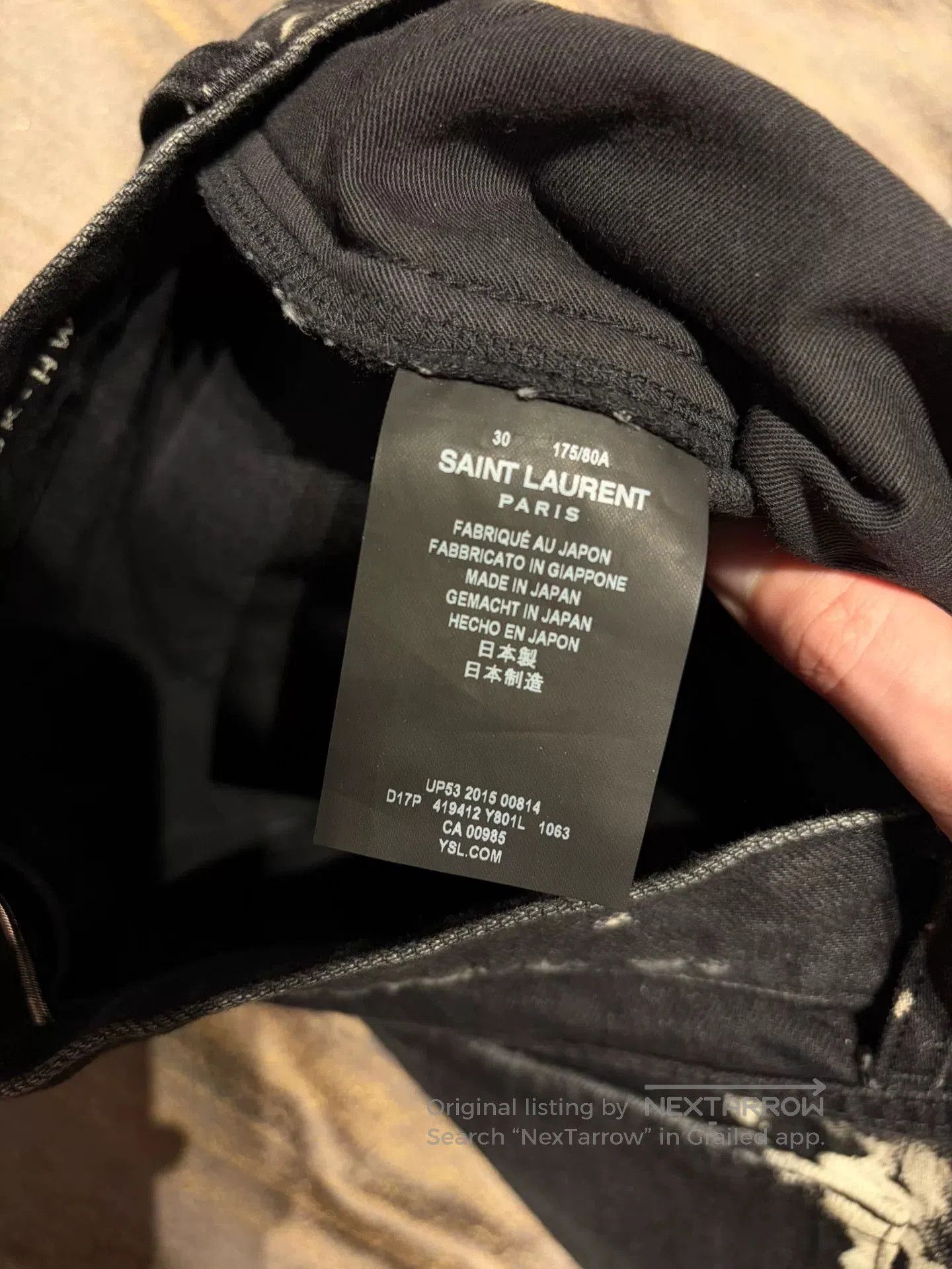Saint Laurent Paris Saint Laurent Bleached Distressed Jeans 30. Size US 30 / EU 46 - 6 Thumbnail