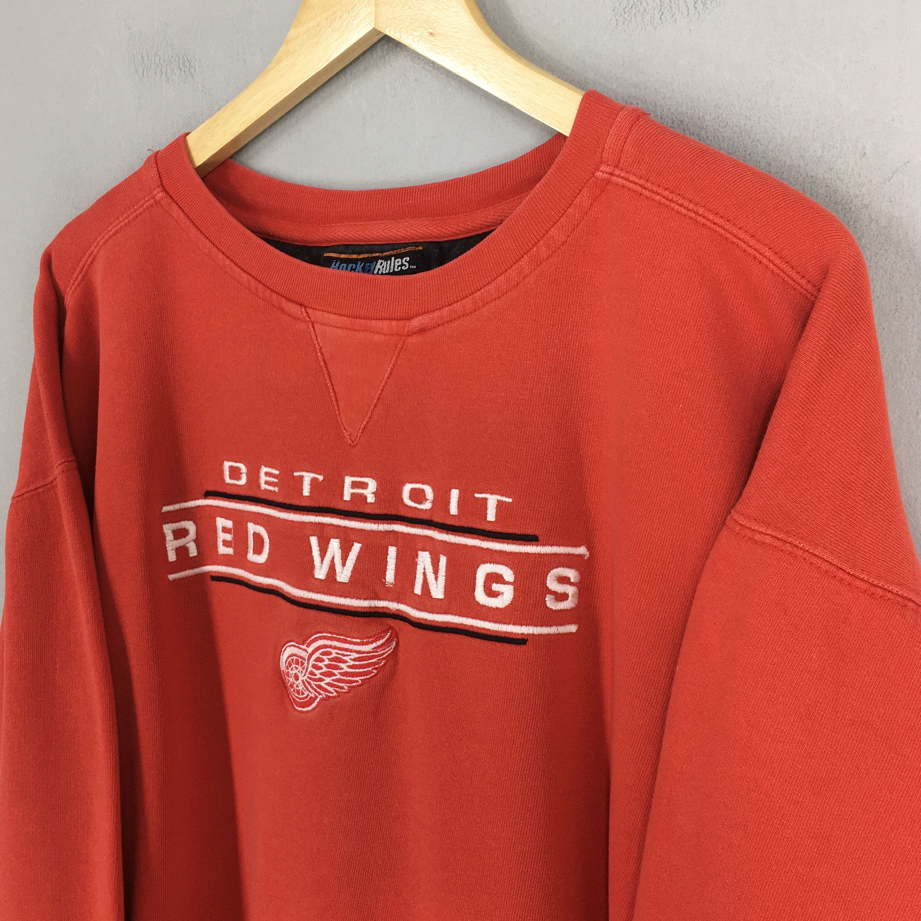 NHL Vintage 90s Detroit Red Wings NHL Sweatshirt XLarge Size US XL / EU 56 / 4 - 3 Thumbnail