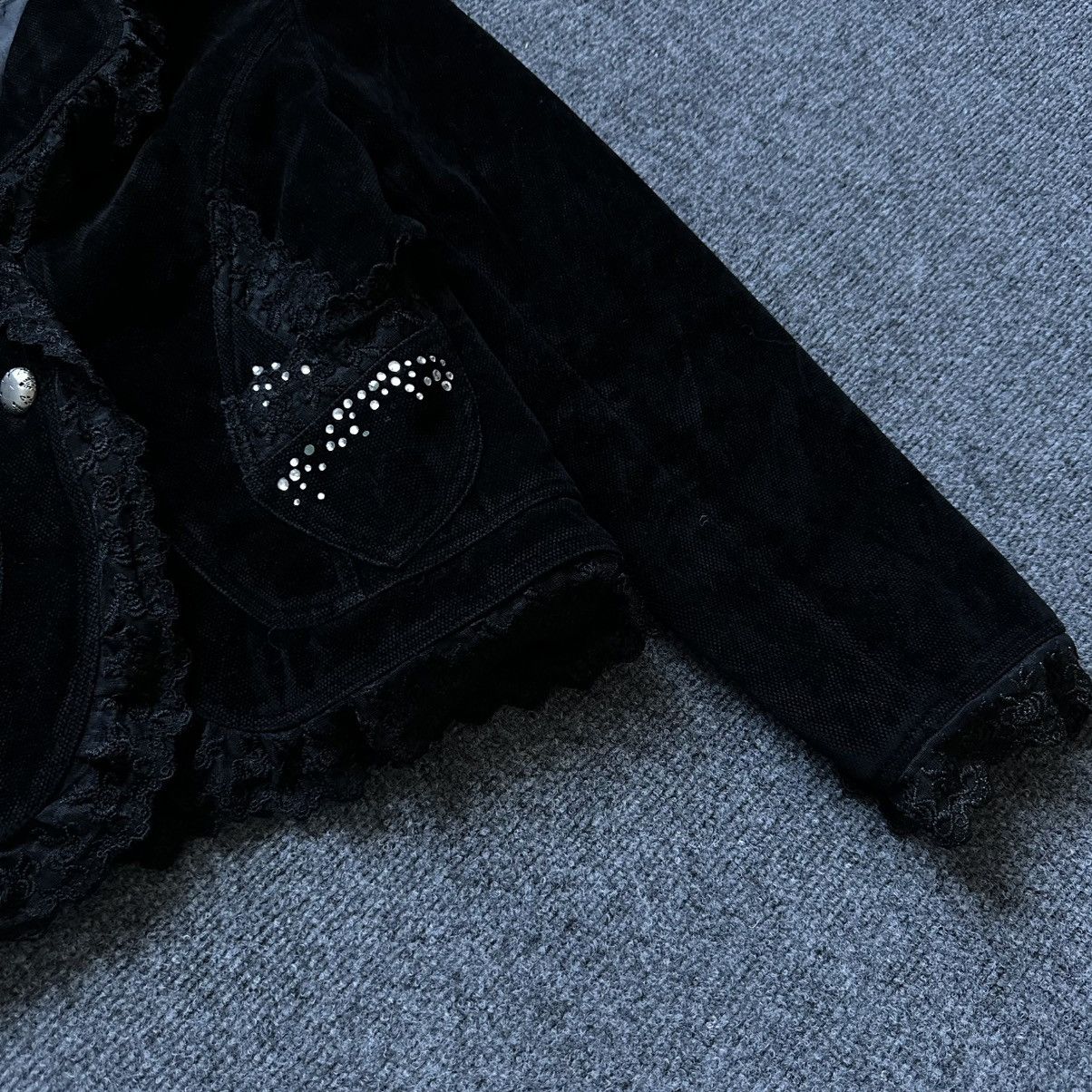 If Six Was Nine VTG Women’s Openwork Jacket Aimei Blazer Black Size M Y2K Size M / US 6-8 / IT 42-44 - 8 Thumbnail