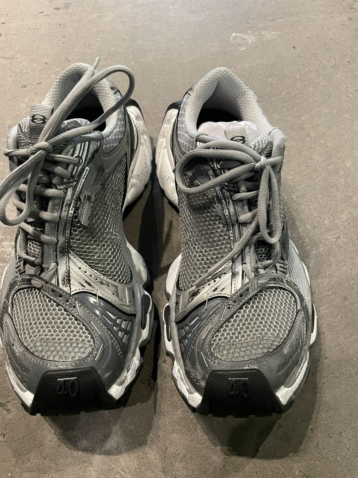 Balenciaga Stapler sneakers in gray and silver Size US 10 / IT 40 - 1 Thumbnail