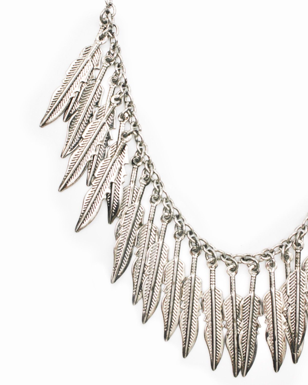 If Six Was Nine 2000S MULTI FEATHER DROP FRINGE NECKLACE Size ONE SIZE - 3 Thumbnail