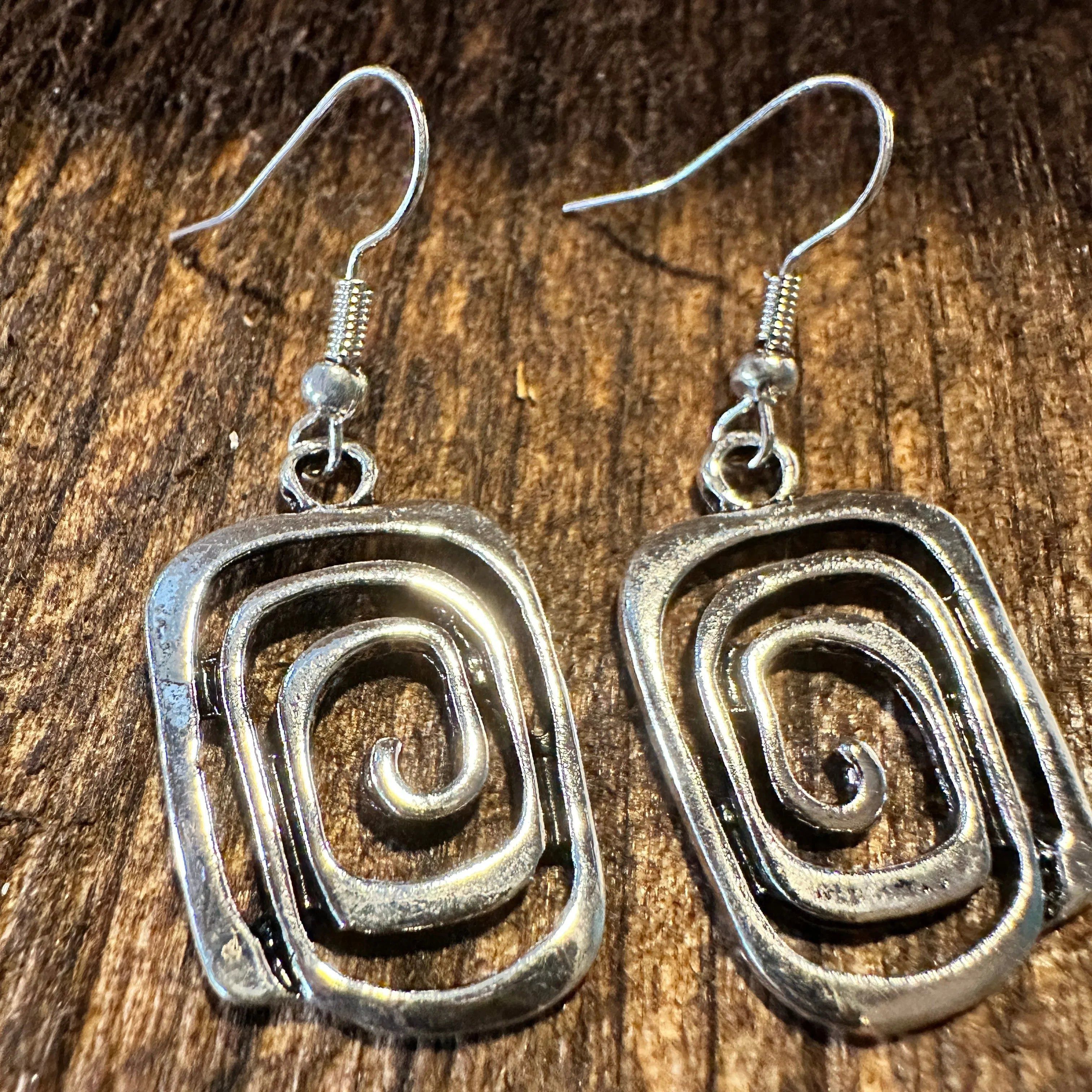Other Boho Hippie Western Delicate Silver Drop Wire Earrings, Gift Size ONE SIZE - 5 Thumbnail
