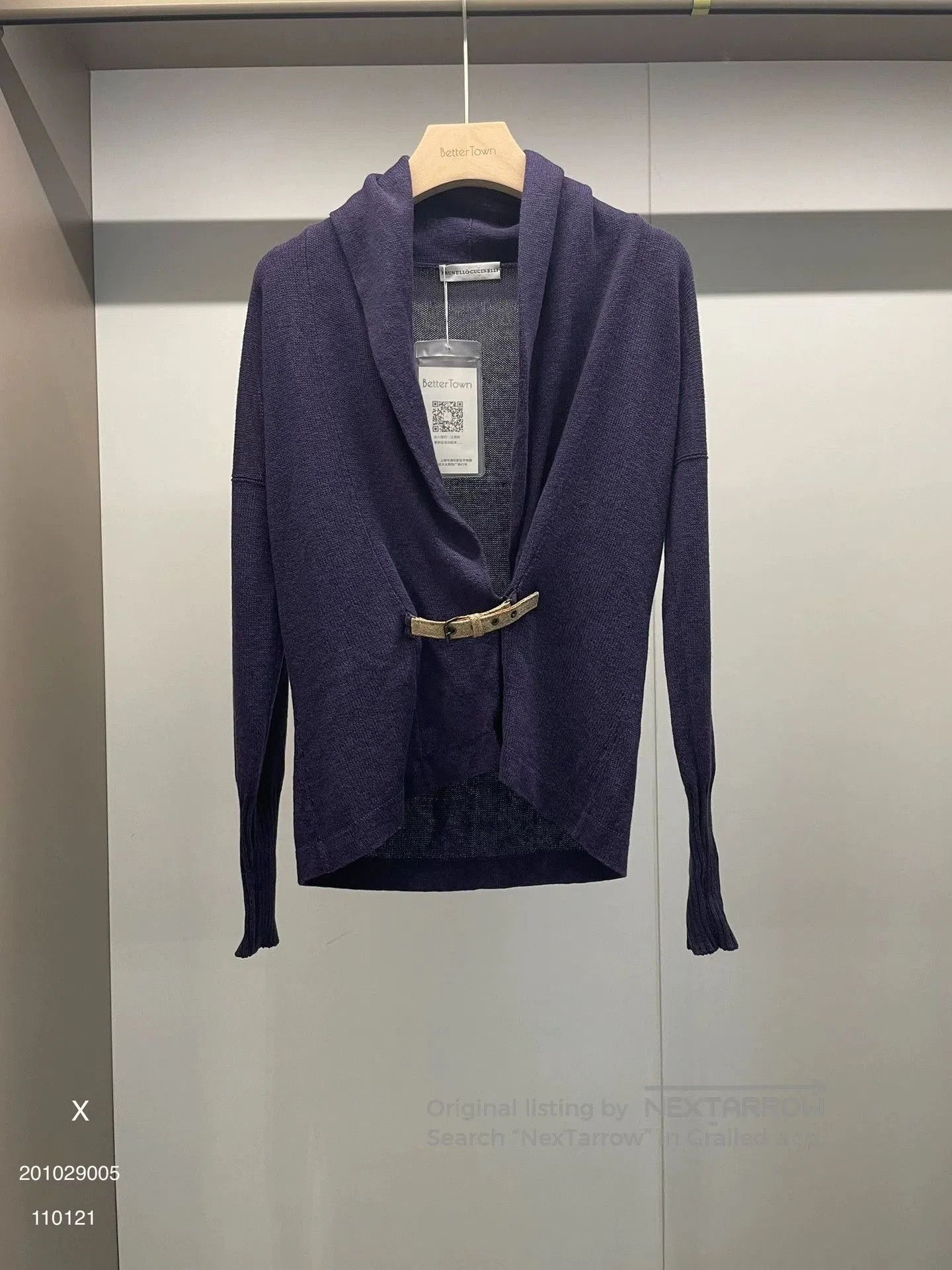 brunello cucinelli deep blue linen cardigan.