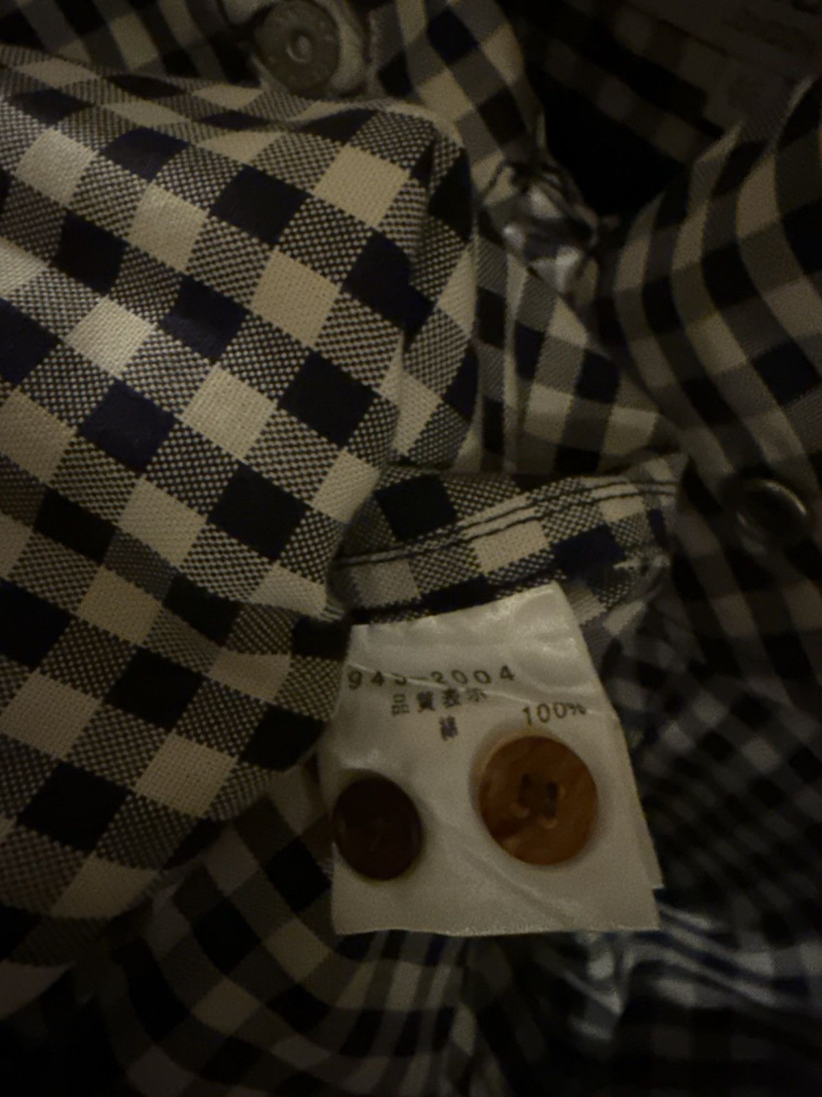Vivienne Westwood Vivienne Westwood Men’s Navy & White Gingham Shirt Size US S / EU 44-46 / 1 - 7 Thumbnail
