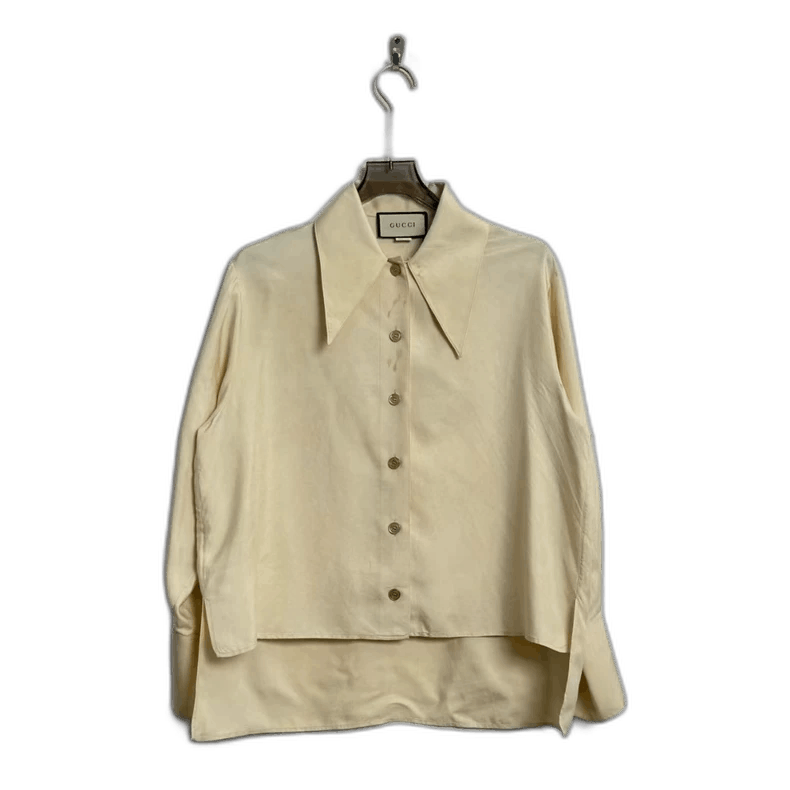 Gucci Gucci Beige Long Sleeve Shirt Size 38 Size M / US 6-8 / IT 42-44 - 1 Thumbnail