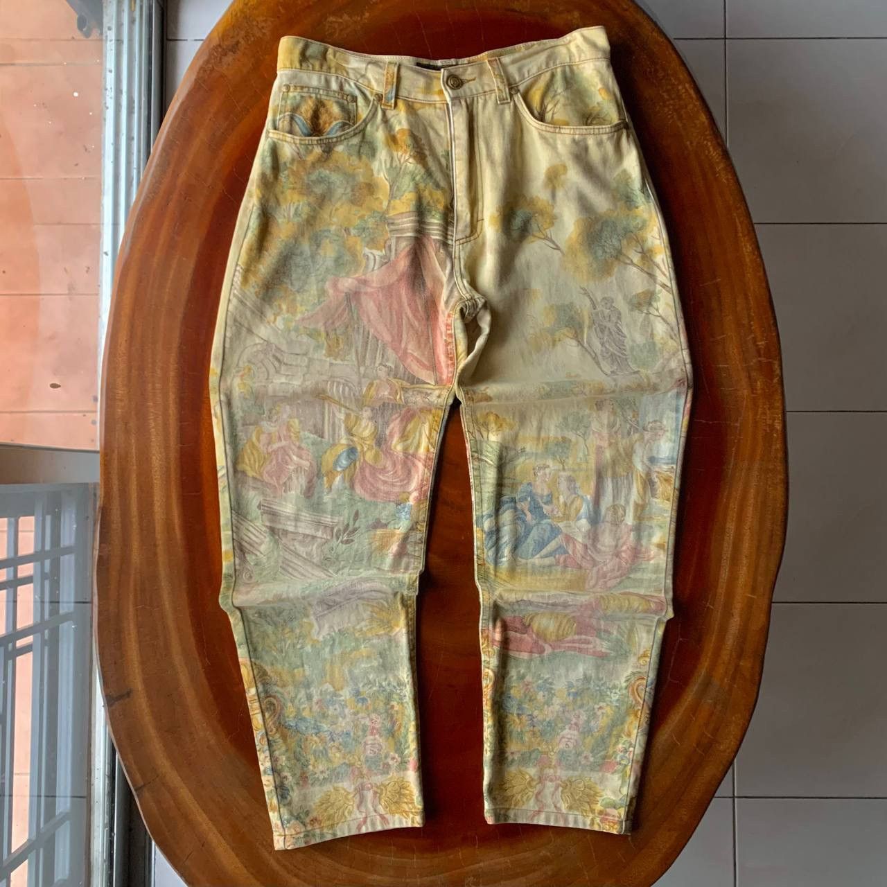 Roberto Cavalli Vintage 1990’s Roberto Cavalli Renaissance Denim Jeans Pants Size US 32 / EU 48 - 1 Thumbnail