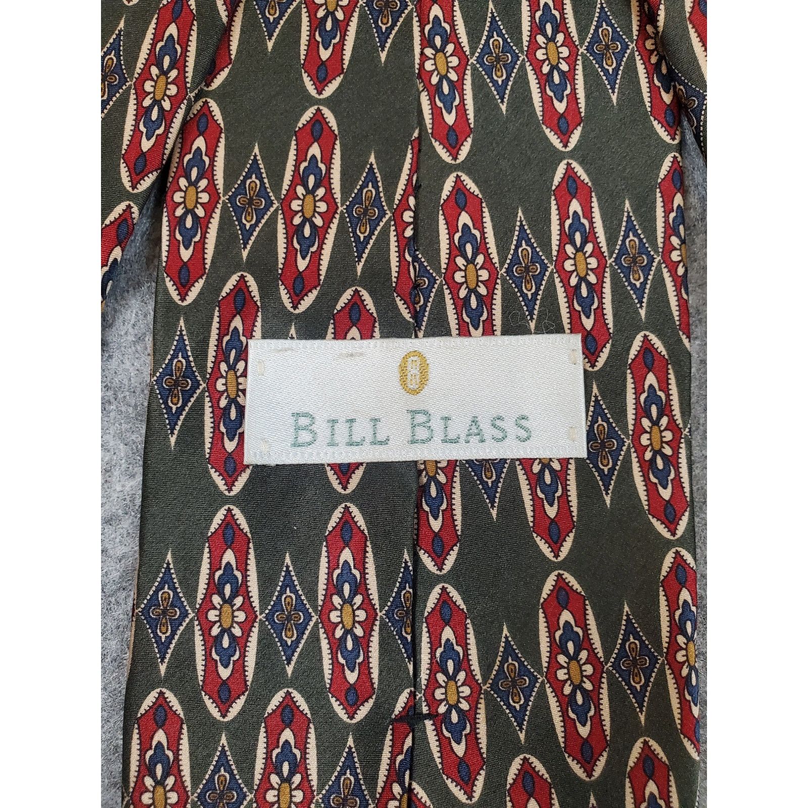 Bill Blass Vintage Men's Bill Blass Silk Necktie Retro Print Size ONE SIZE - 4 Thumbnail