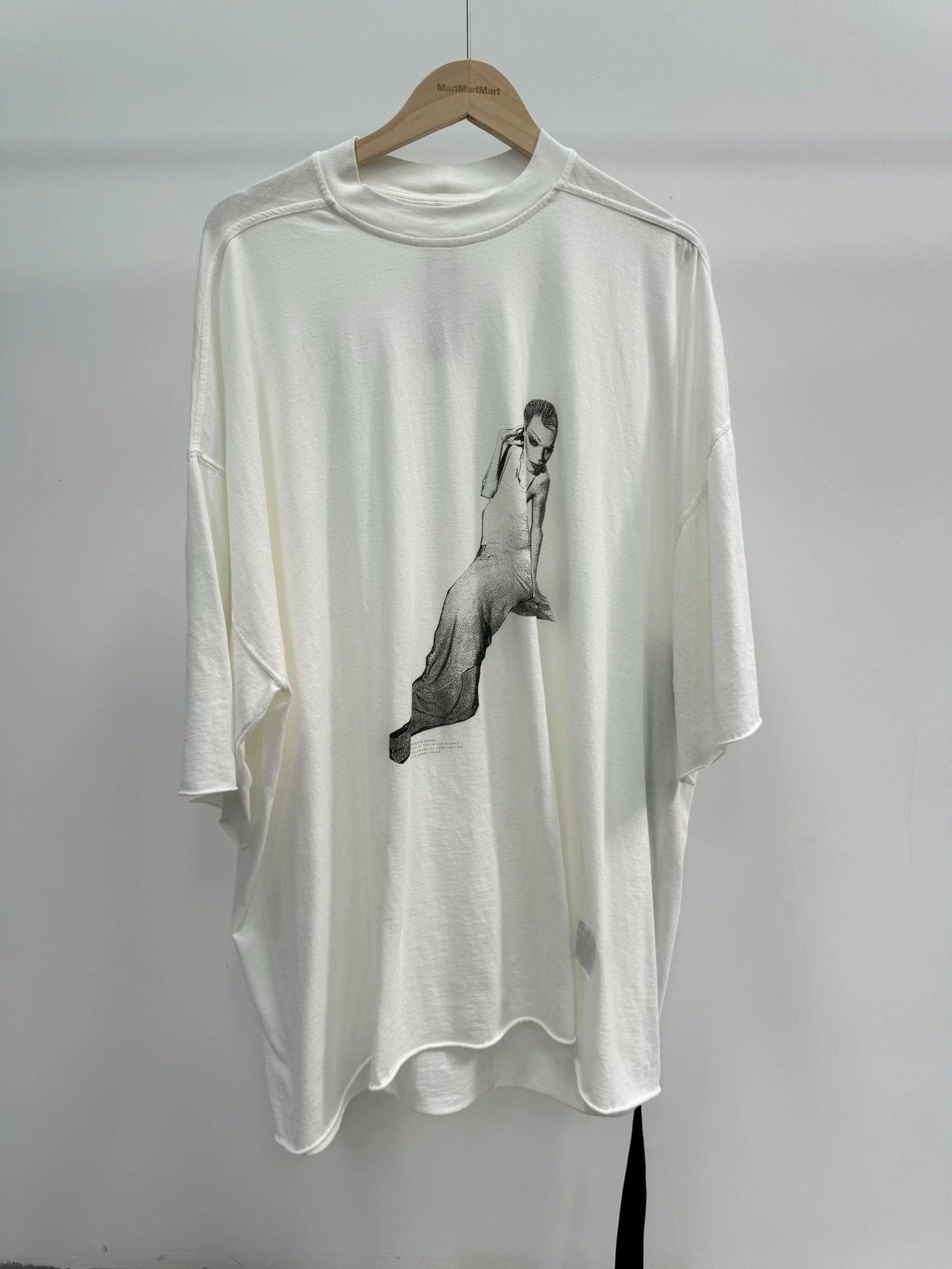Rick Owens Rick Owens Drkshdw White Mermaid Short Sleeve T-shirt -DMC Size US L / EU 52-54 / 3 - 1 Thumbnail