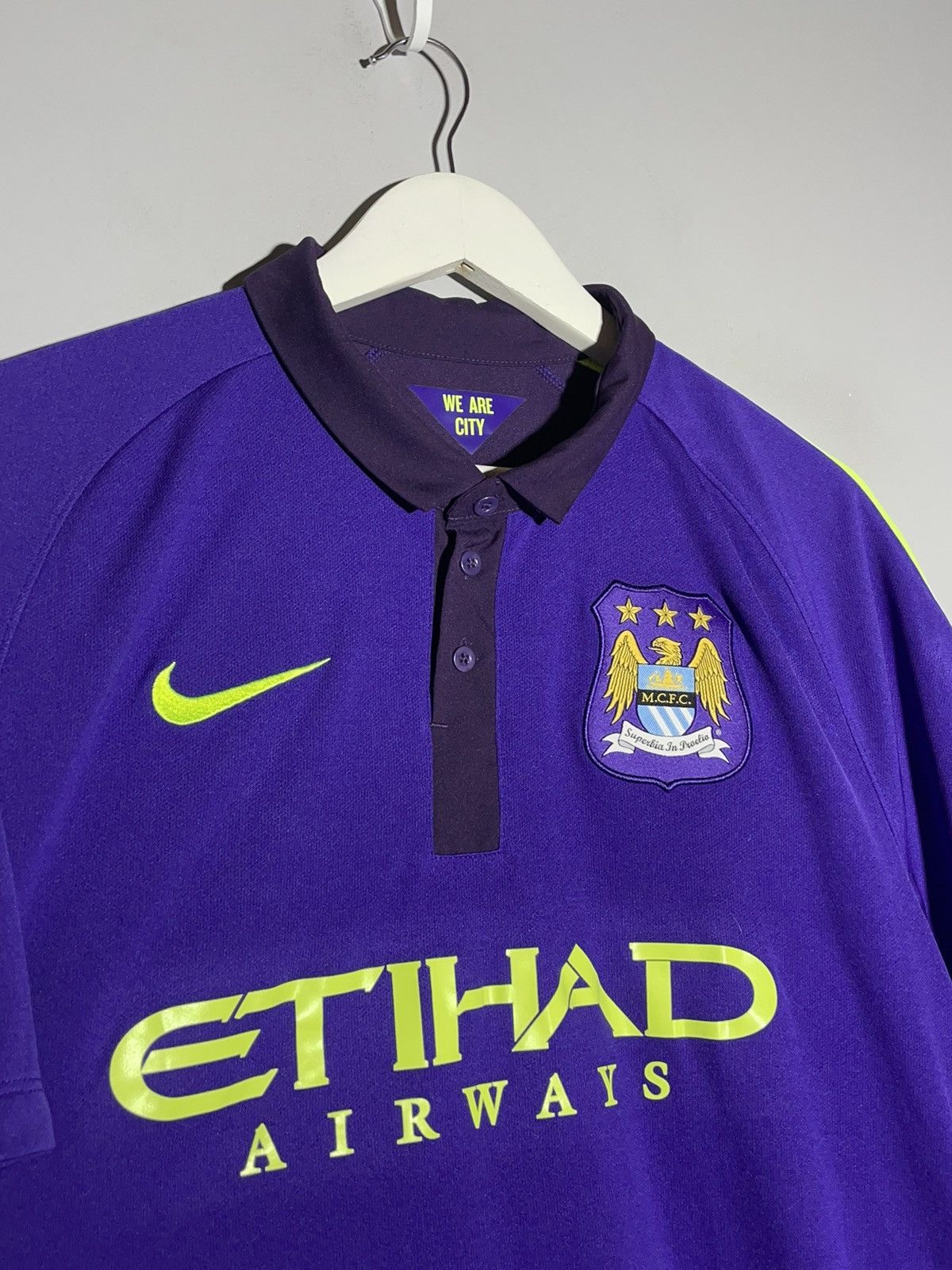 Nike Manchester City Nike 2014/15 Third Y2k Football Shirt Size US L / EU 52-54 / 3 - 3 Thumbnail