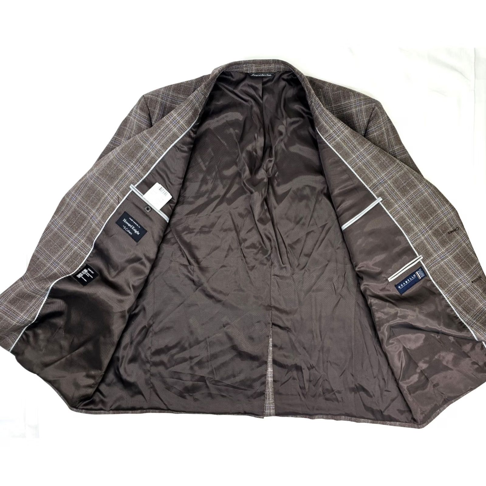 Vintage S. Cohen Guabello Portly Wool Sport Coat Blazer Men 52R Brown Plaid Jacket Mockups: Business Casual Size 52R - 2 Thumbnail