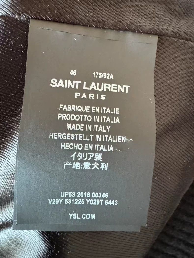 Saint Laurent Paris Saint Laurent Leather Sleeved Varsity Jacket- Size US M / EU 48-50 / 2 - 4 Thumbnail