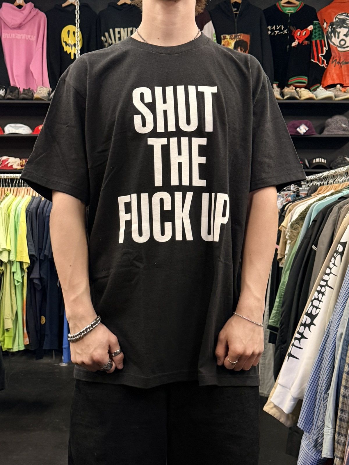 Number (N)ine × Supreme Supreme X Number (N)ine FW25 STFU Black