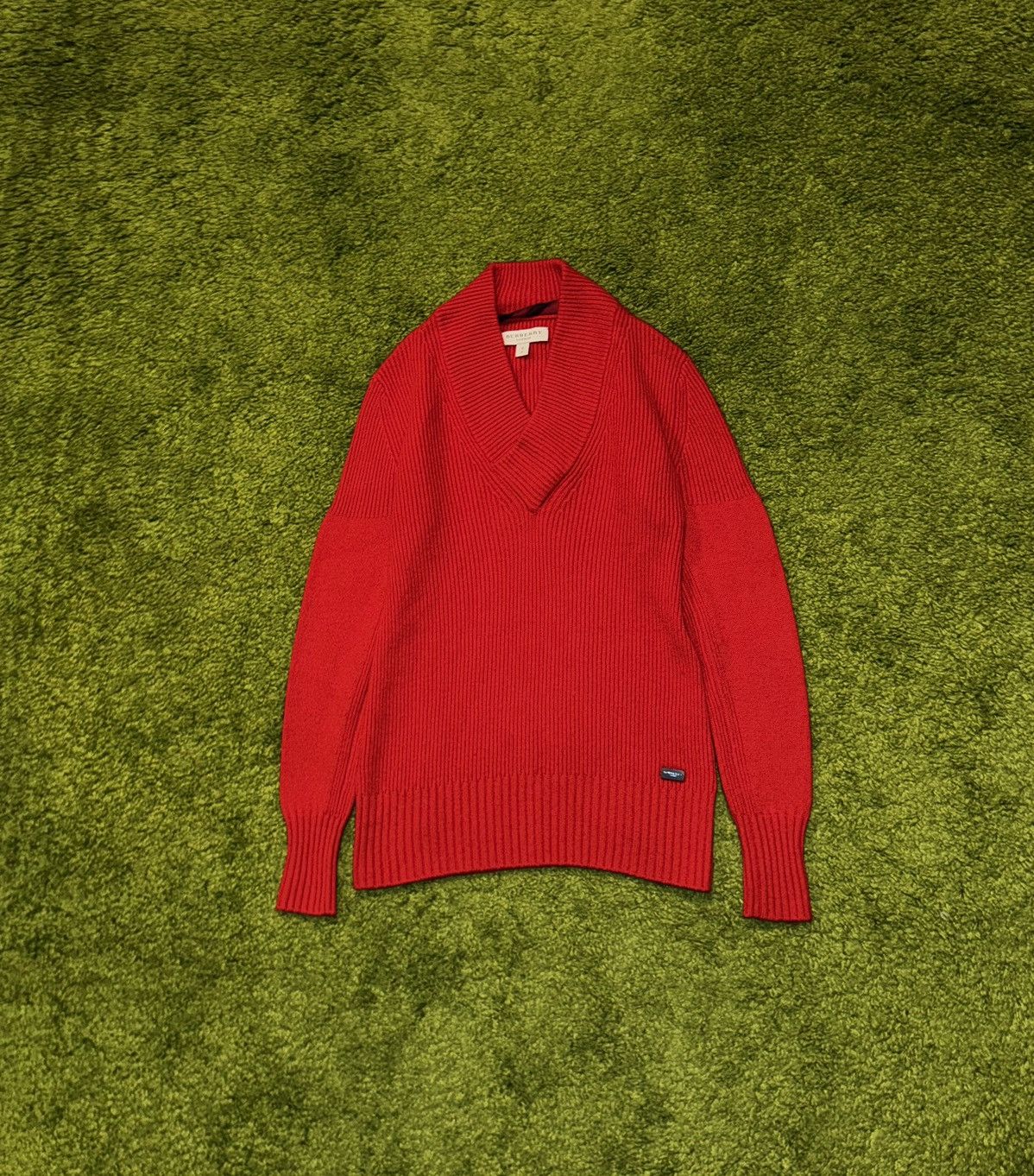 Burberry × Designer Burberry London 100% cashmere ribbed knit sweater Size S / US 4 / IT 40 - 1 Thumbnail
