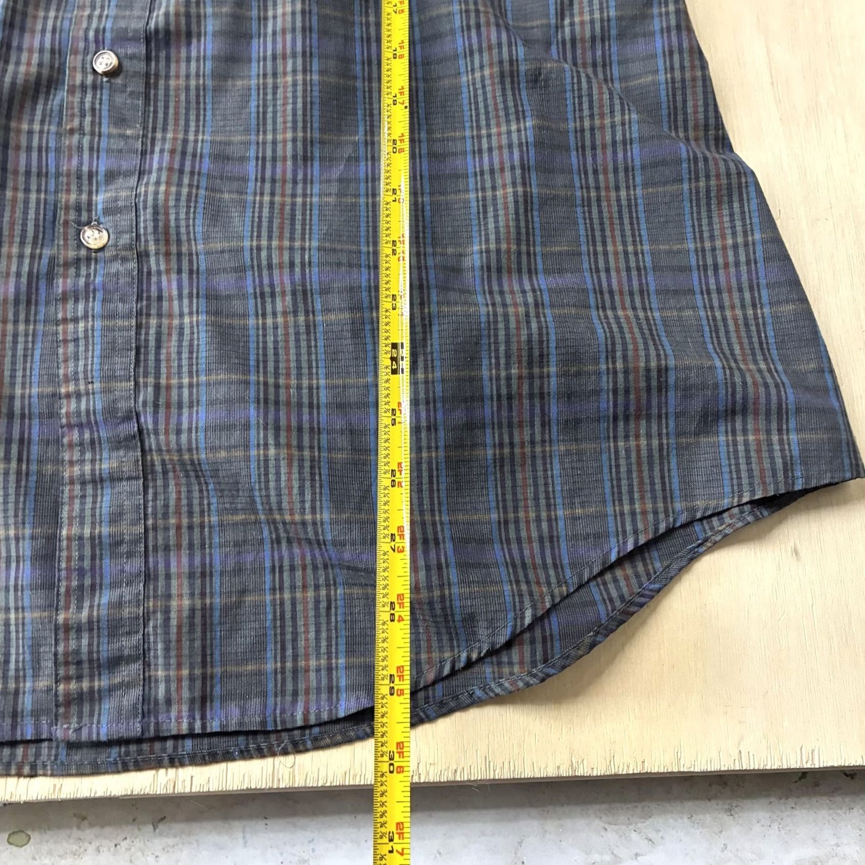 McGregor VINTAGE McGregor Shirt Mens XL Blue Plaid Long Sleeve Button Up Classic Fit Size US XL / EU 56 / 4 - 4 Thumbnail