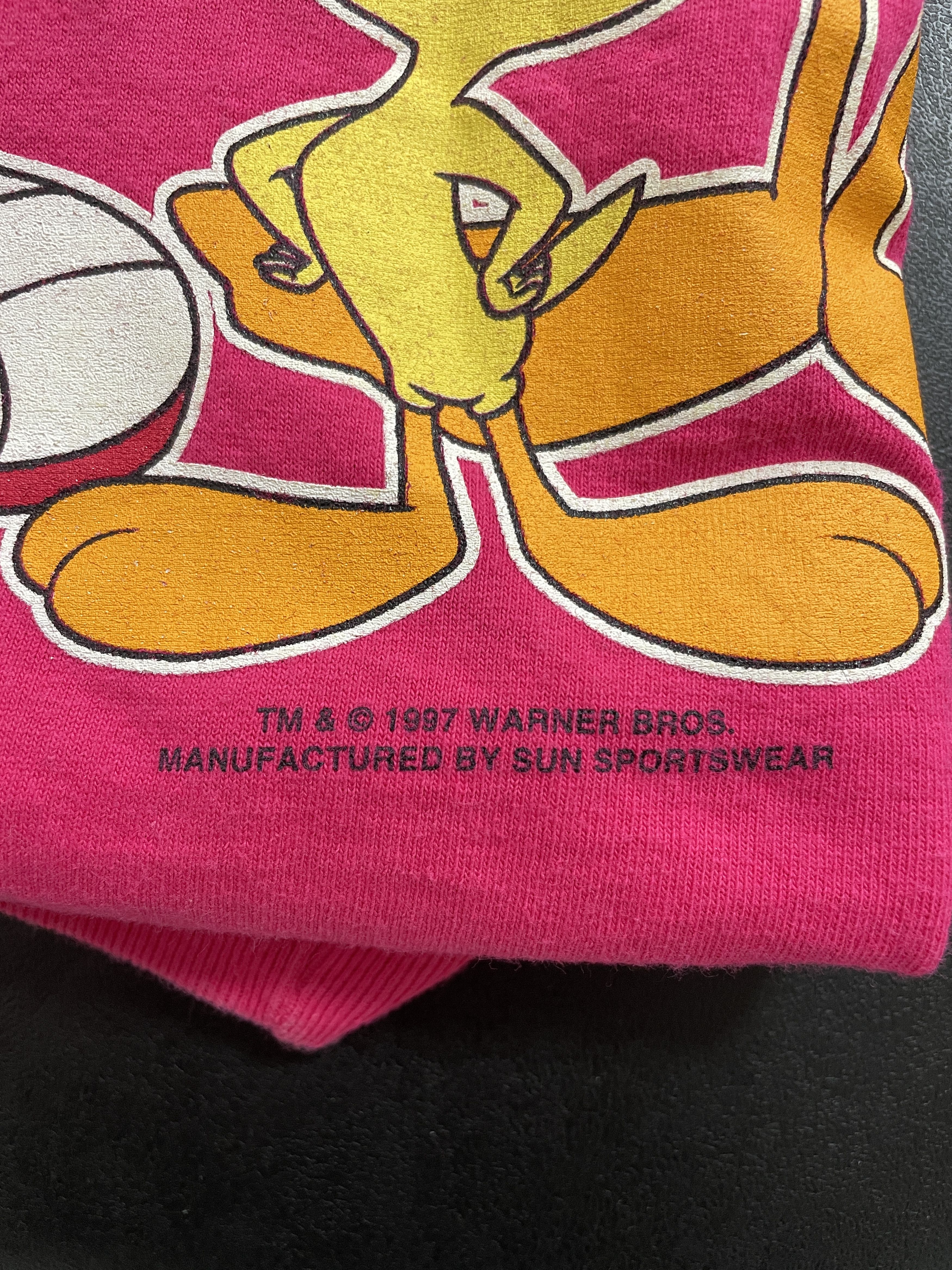 Warner Bros Vintage Looney Tunes Pink Warner Bros Shirt Size US XXL / EU 58 / 5 - 5 Thumbnail