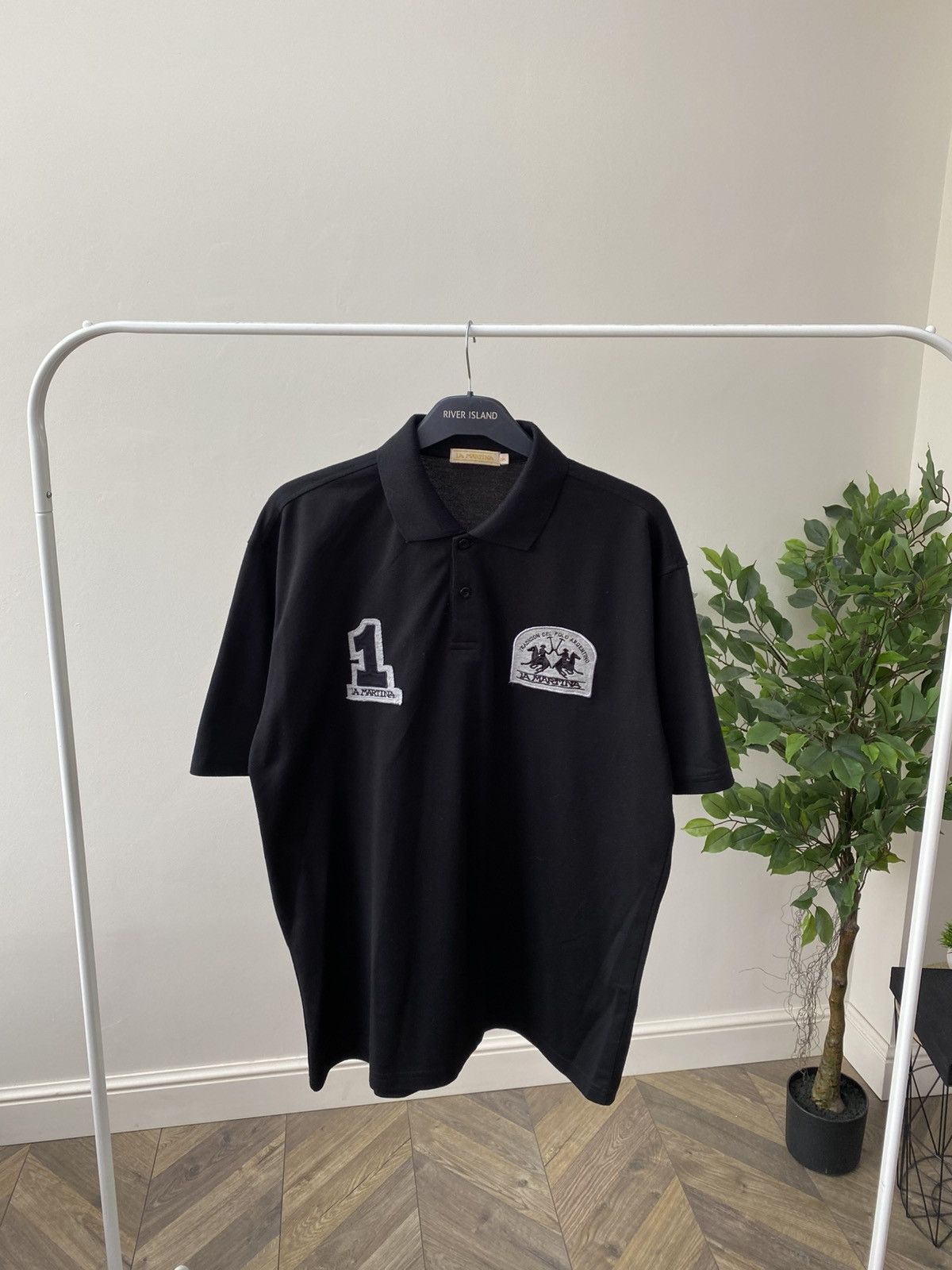 La Martina × Vintage Vintage La Martina Black Polo T - Shirt Size US XL / EU 56 / 4 - 1 Thumbnail