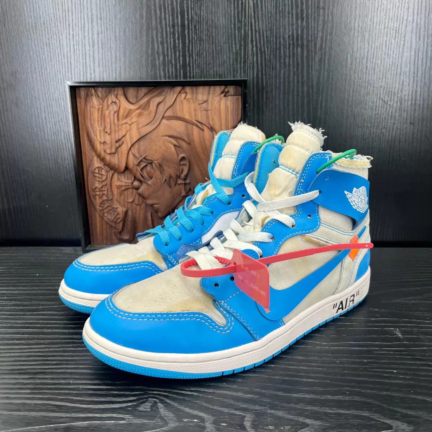 Off-White OW x AJ1 University Blue 43 Good Condition Boxed Size US 10 / EU 43 - 1 Thumbnail
