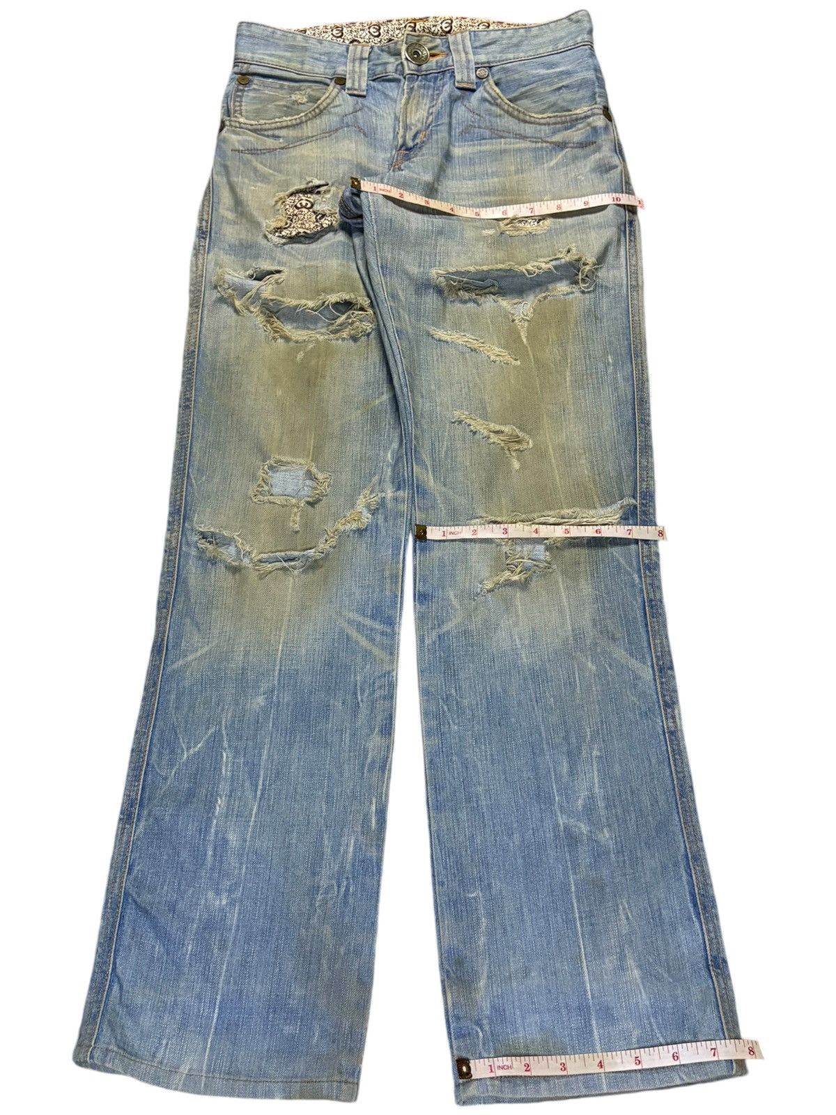 Edwin Vintage Japanese Edwin Mud Wash Distressed Loose Jeans Size US 28 / EU 44 - 15 Thumbnail