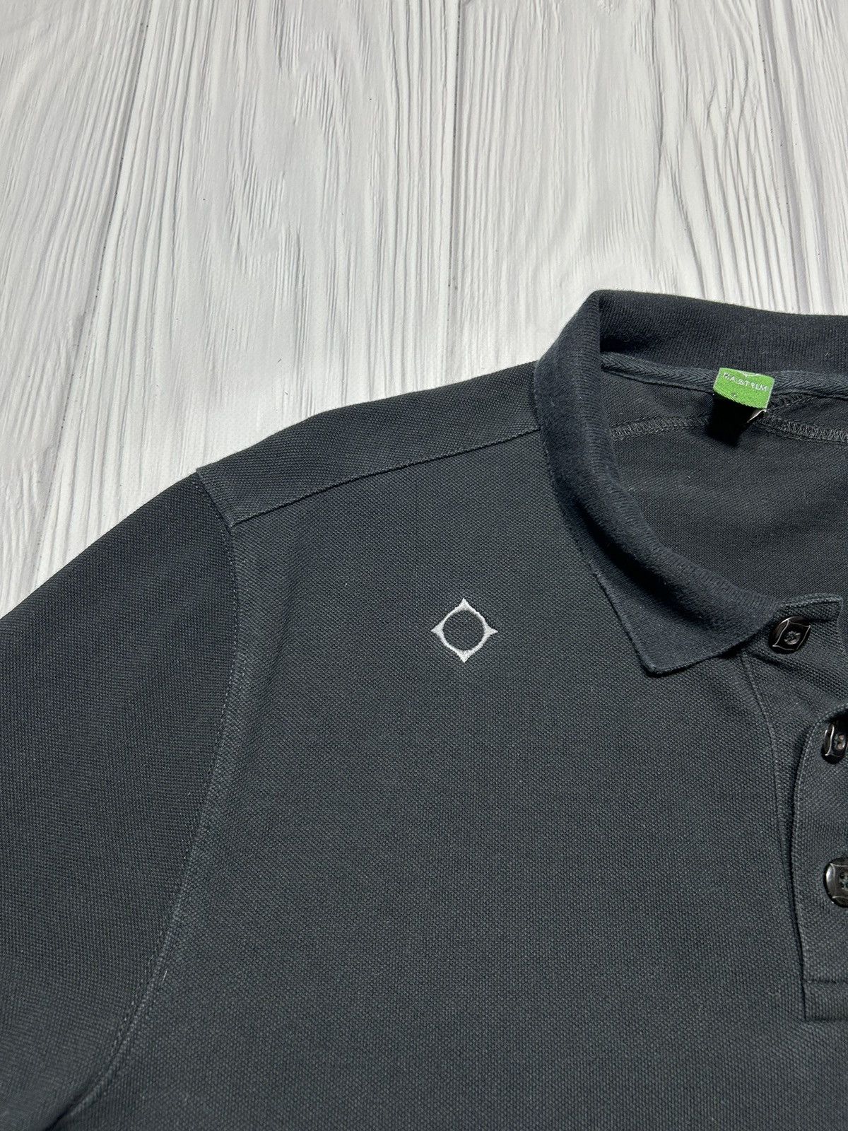 MA.STRUM × Massimo Osti Ma.Strum Logo Black Polo Size US L / EU 52-54 / 3 - 4 Thumbnail