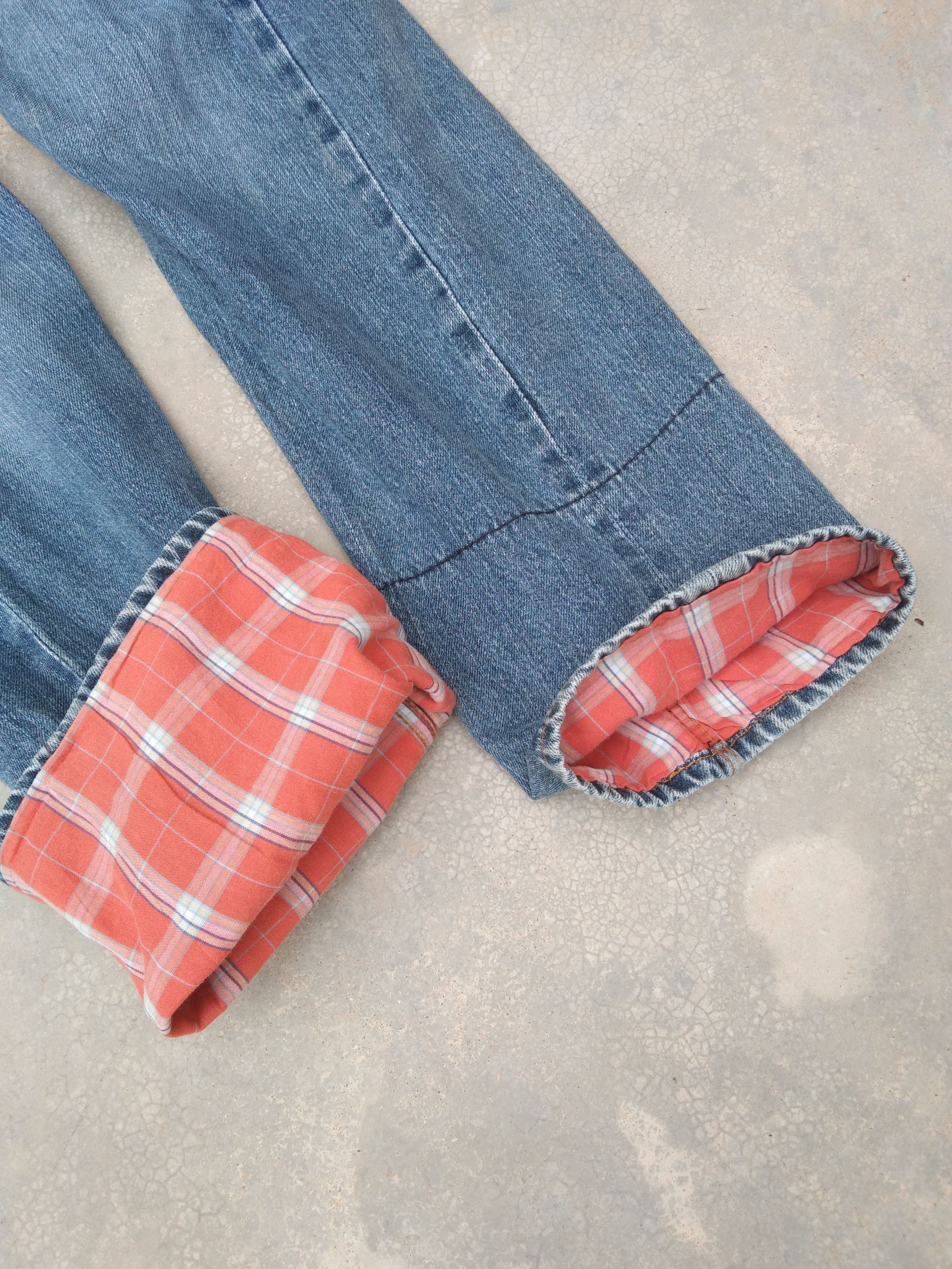 Japanese Brand Vintage Engineered Jeans Double Waist Japanese Denim 31x31.5 Size US 31 - 6 Thumbnail