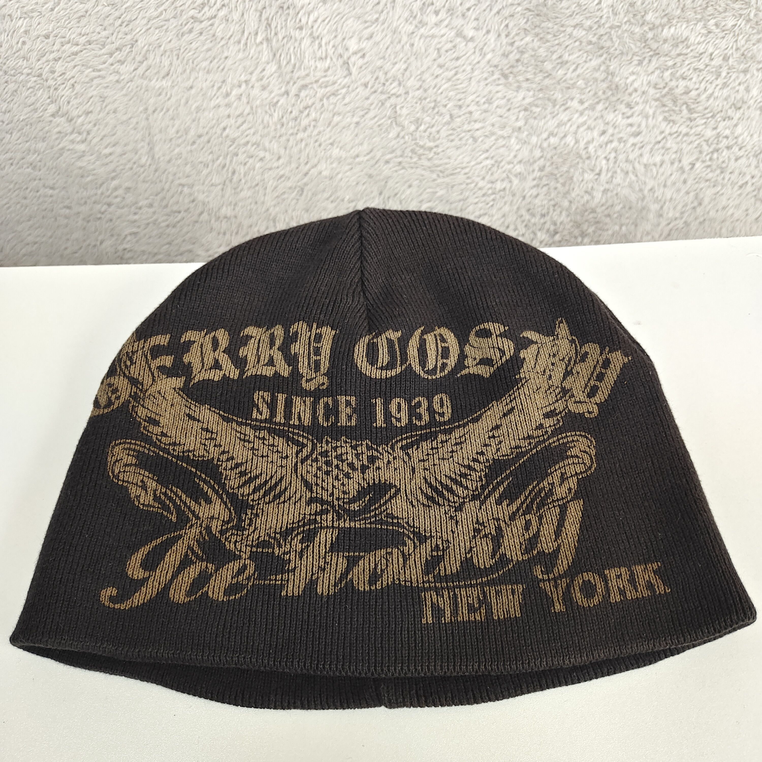 Japanese Brand VINTAGE GERRY COSBY "ICE HOCKEY NEW YORK" BEANIE HAT Size ONE SIZE - 1 Thumbnail