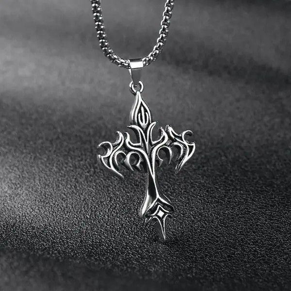 Other Cross Pendant Stainless Steel Chain Necklace Size ONE SIZE - 3 Thumbnail