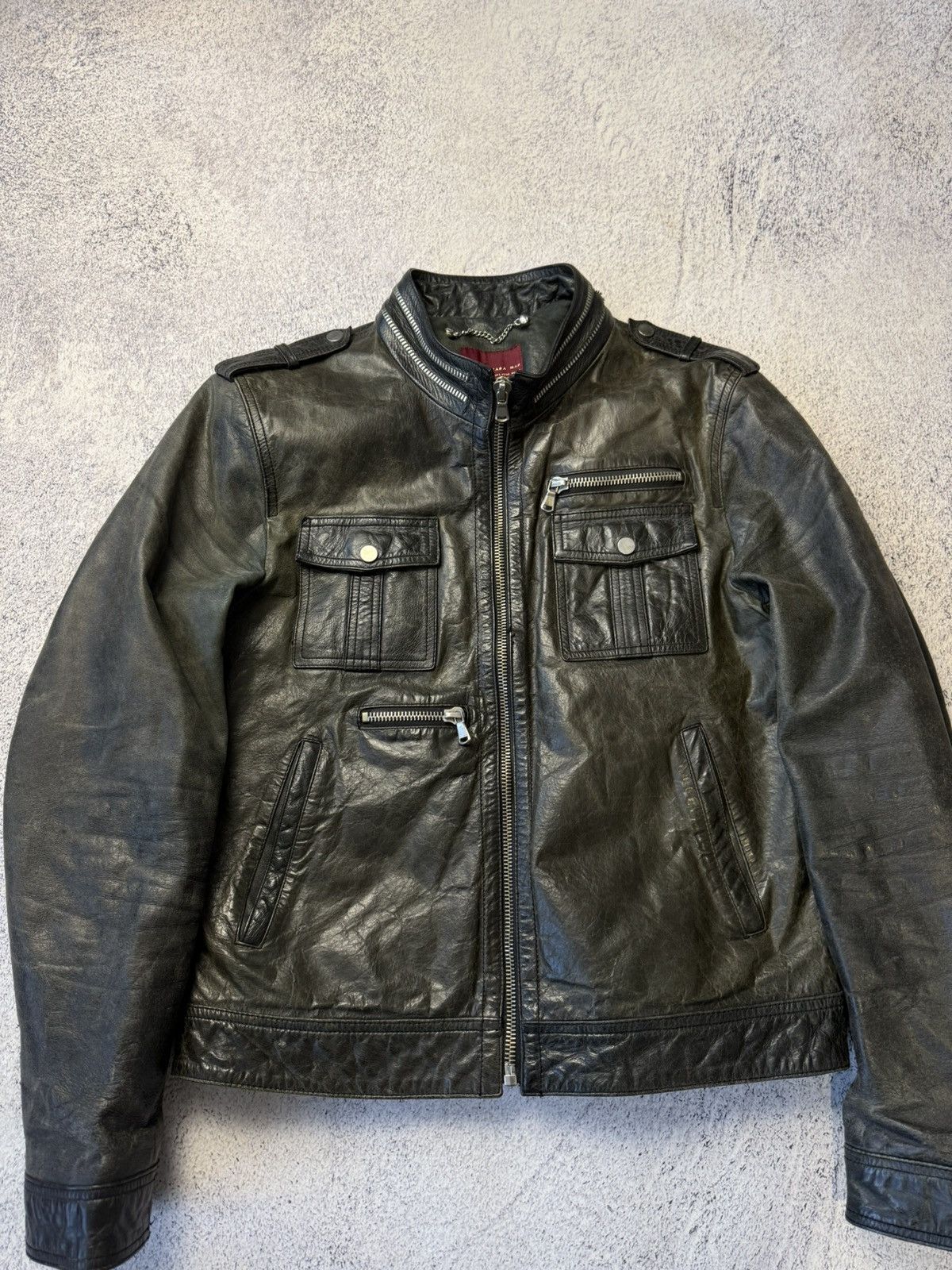 Leather Crazy True Vintage Cycle Rider Leather Jacket Biker Rare Y2K Size US L / EU 52-54 / 3 - 8 Thumbnail