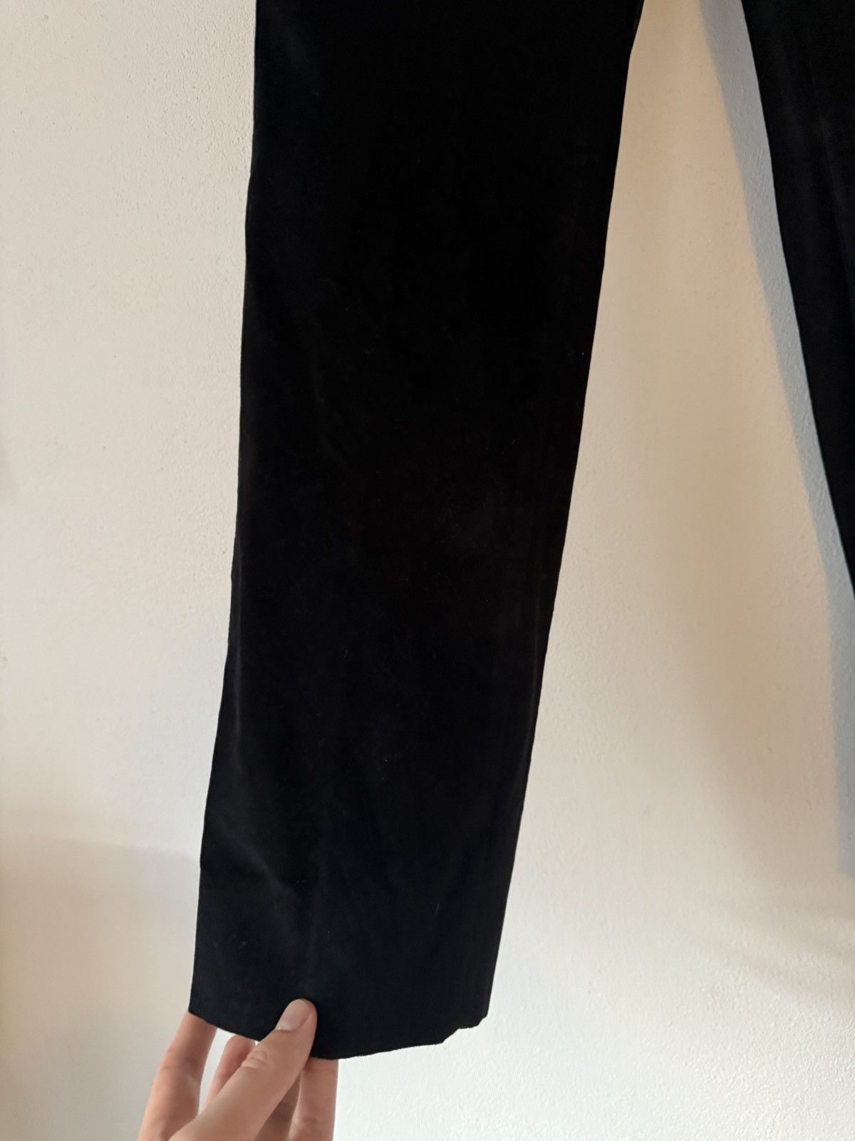 Yves Saint Laurent YSL Rive Gauche Black Velvet Straight Trousers Size US 32 / EU 48 - 5 Thumbnail