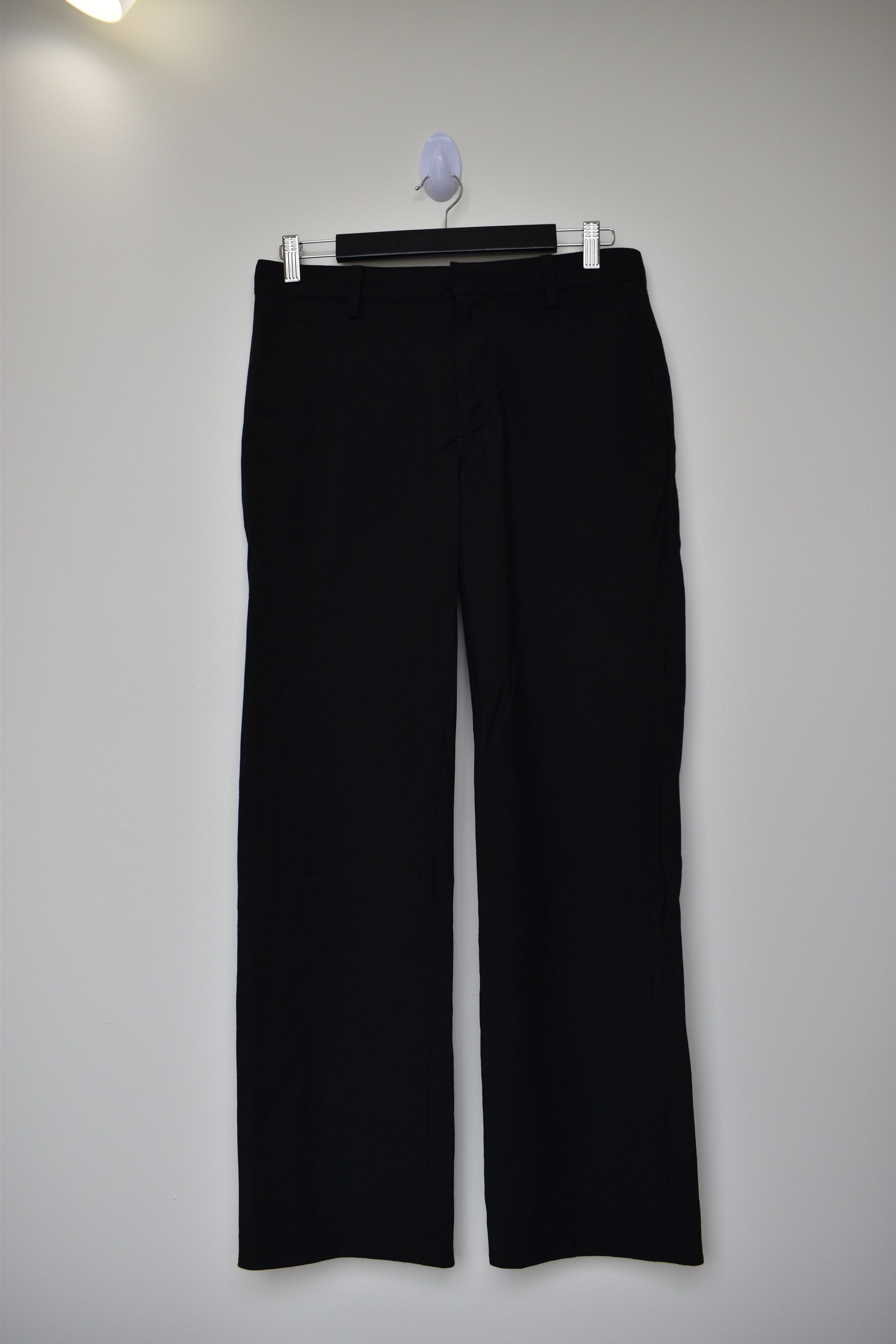 Undercover SS18 Black Wool Straight Wide Fit Pants Trousers