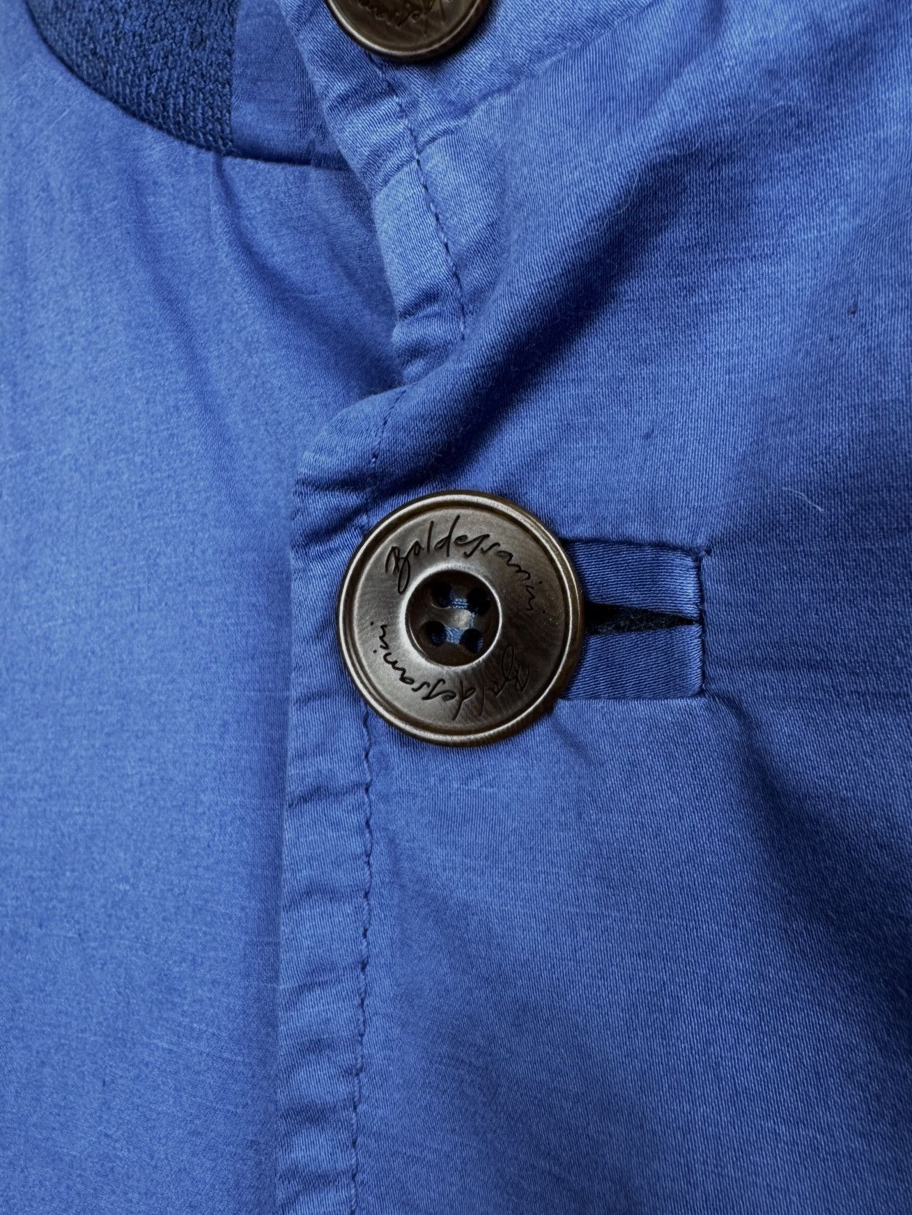 Baldessarini Baldessarini made in Italy blue linen cotton bomber jacket Size US L / EU 52-54 / 3 - 6 Thumbnail